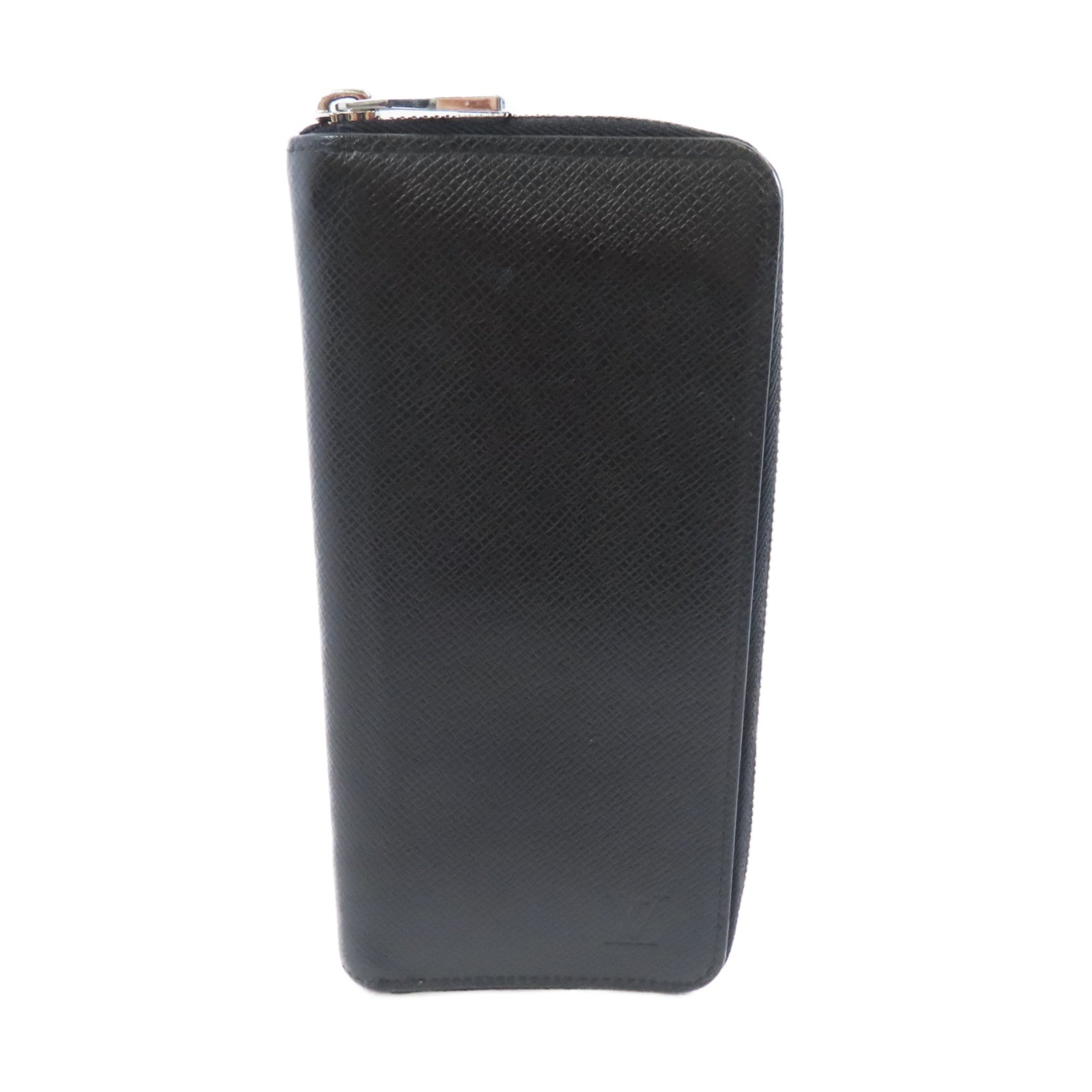LOUIS VUITTON 【激減優惠】Taiga Zipper Wallet Vertical銀扣長錢包黑色