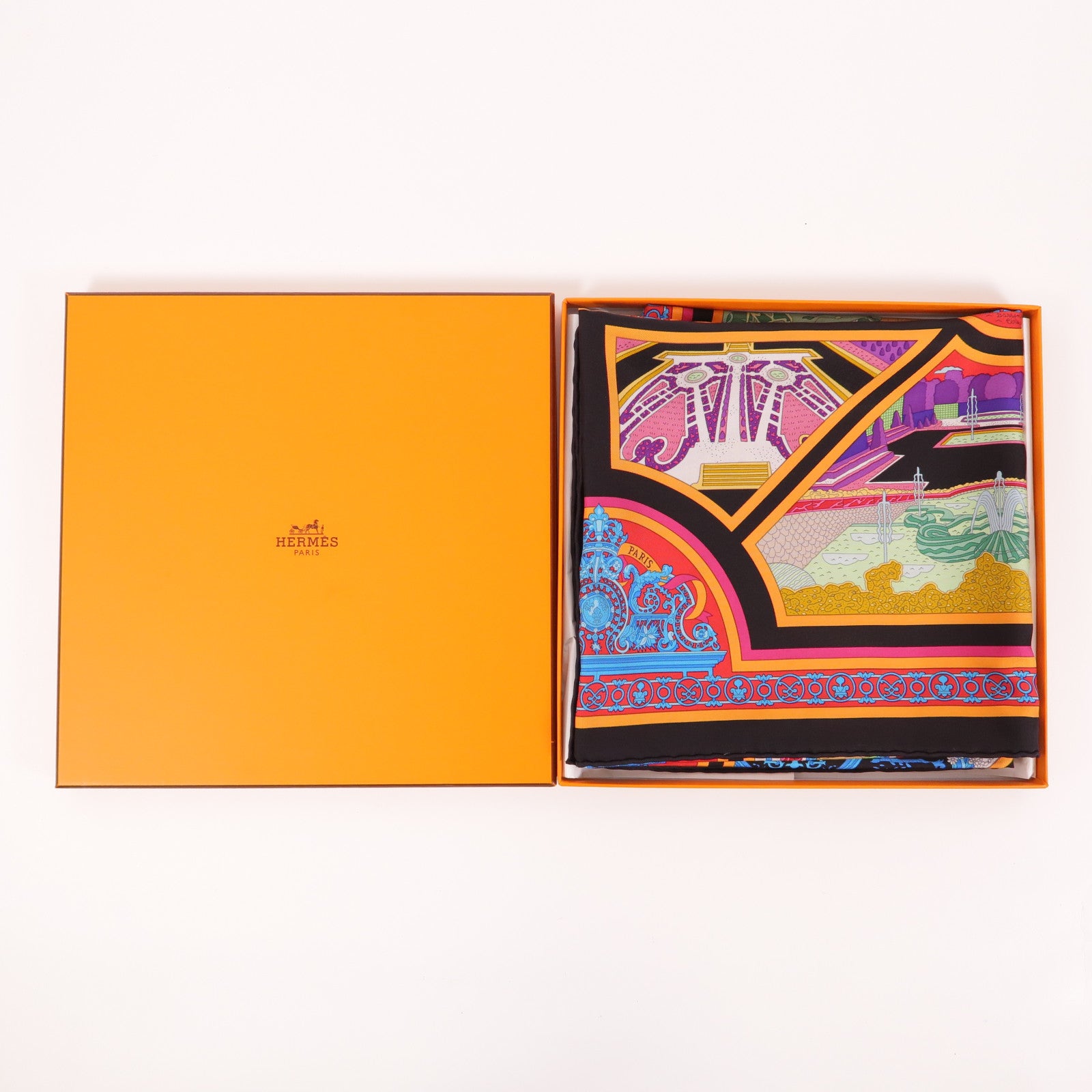 HERMES Scarf Silk Multicolor