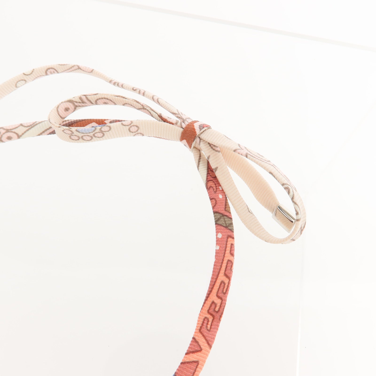 HERMES 【激減優惠】絲質Tourbillon Boot Motif Charm Twilly Ring項鍊
