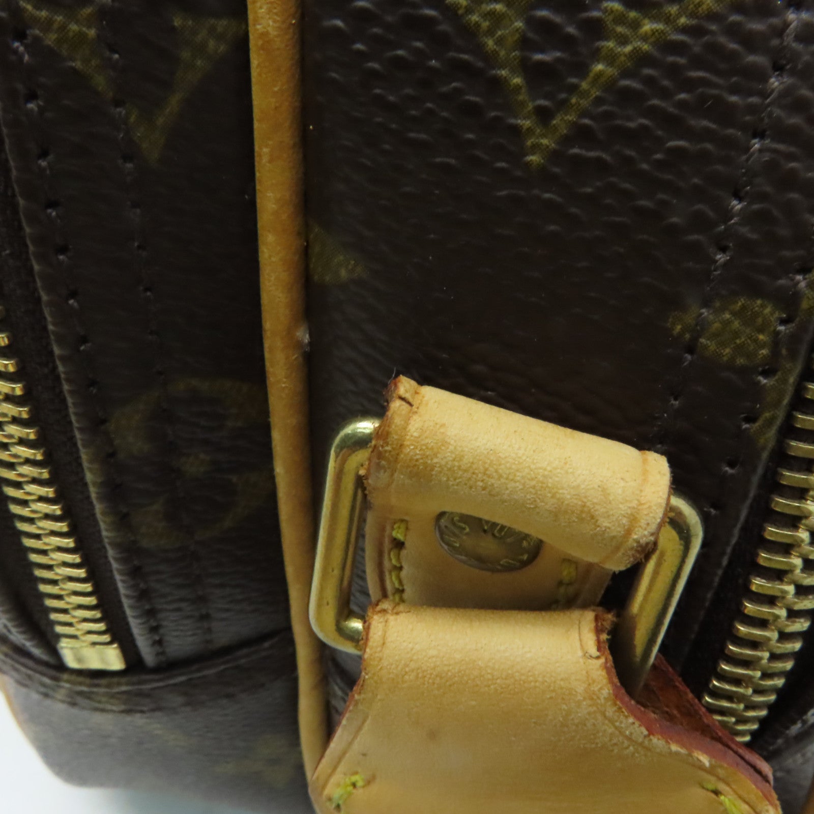 LOUIS VUITTON 【激減優惠】Monogram Reporter金扣肩背袋棕色
