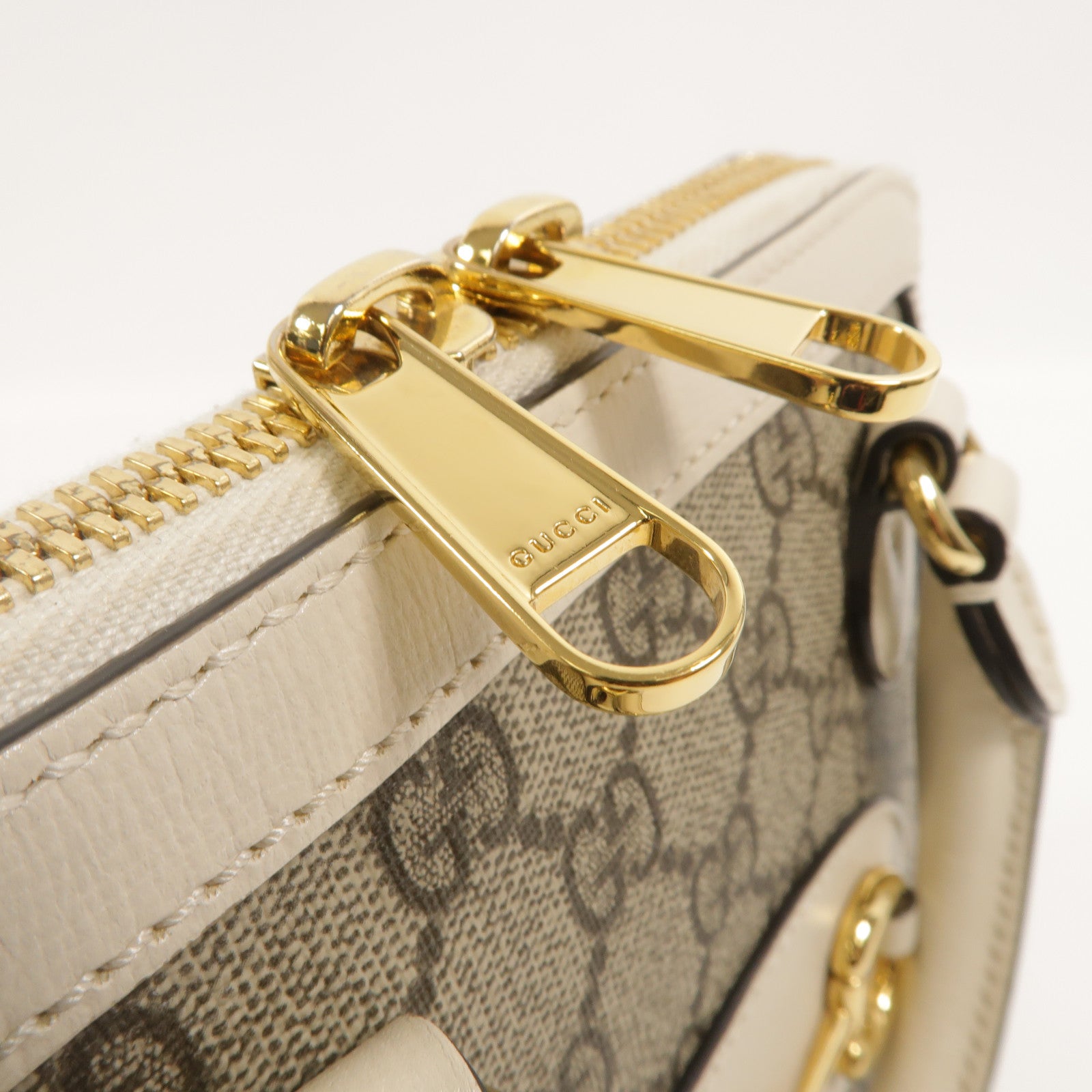 GUCCI 塗層帆布Horsebit 1955 Mini Top Handle Bag手挽肩背兩用袋