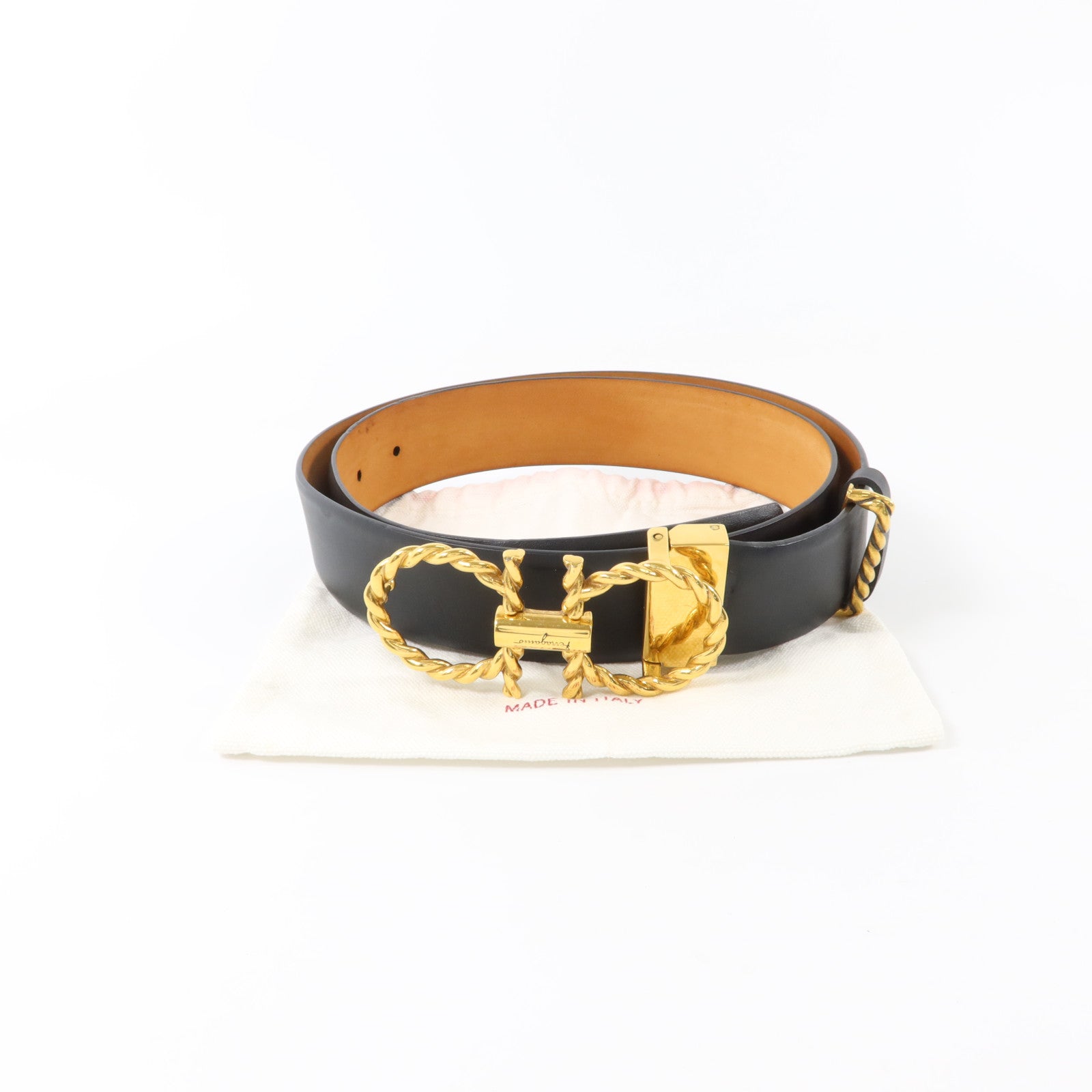 Salvatore Ferragamo 牛皮皮革Gancini Torchon Reversible Belt皮帶