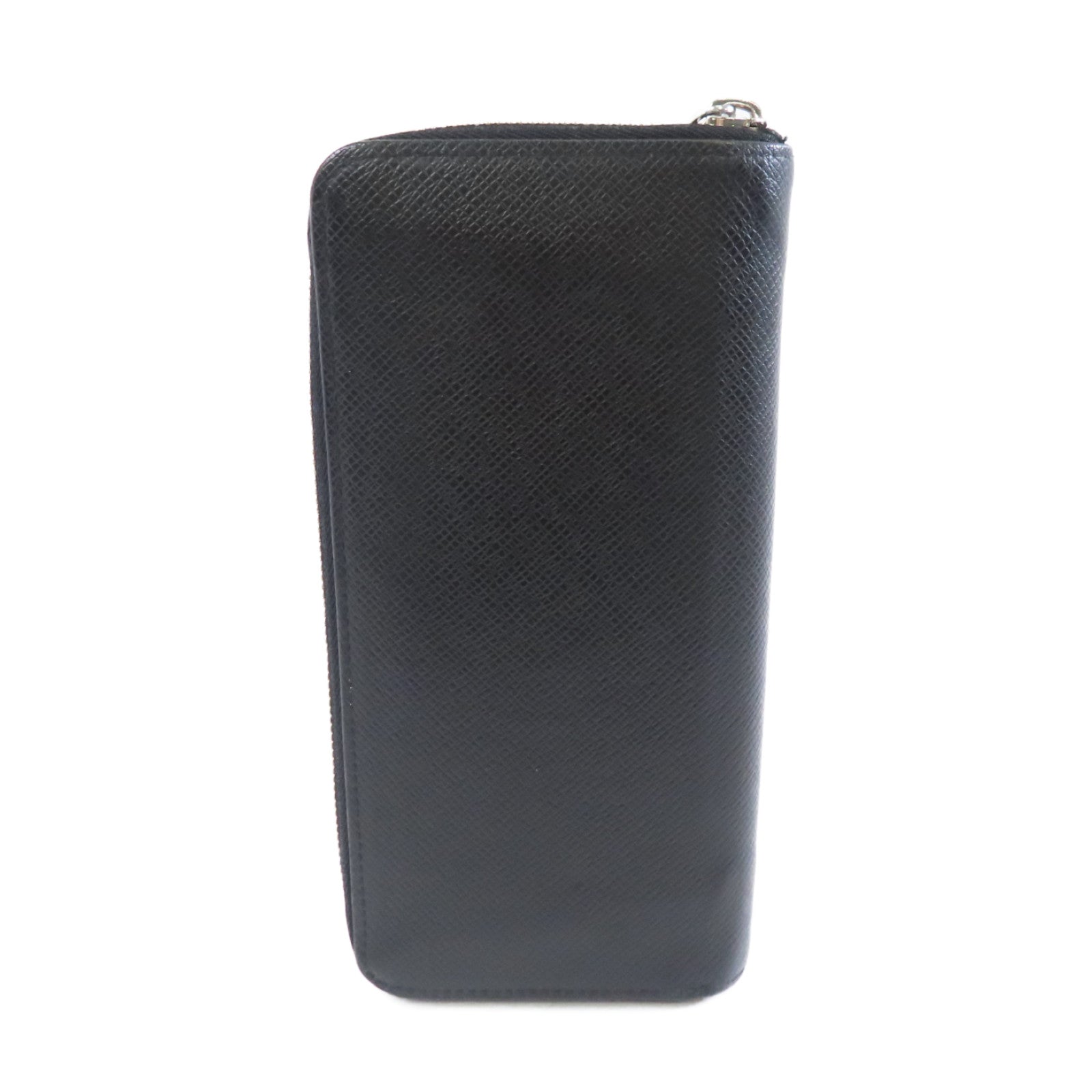LOUIS VUITTON 【激減優惠】Taiga Zipper Wallet Vertical銀扣長錢包黑色