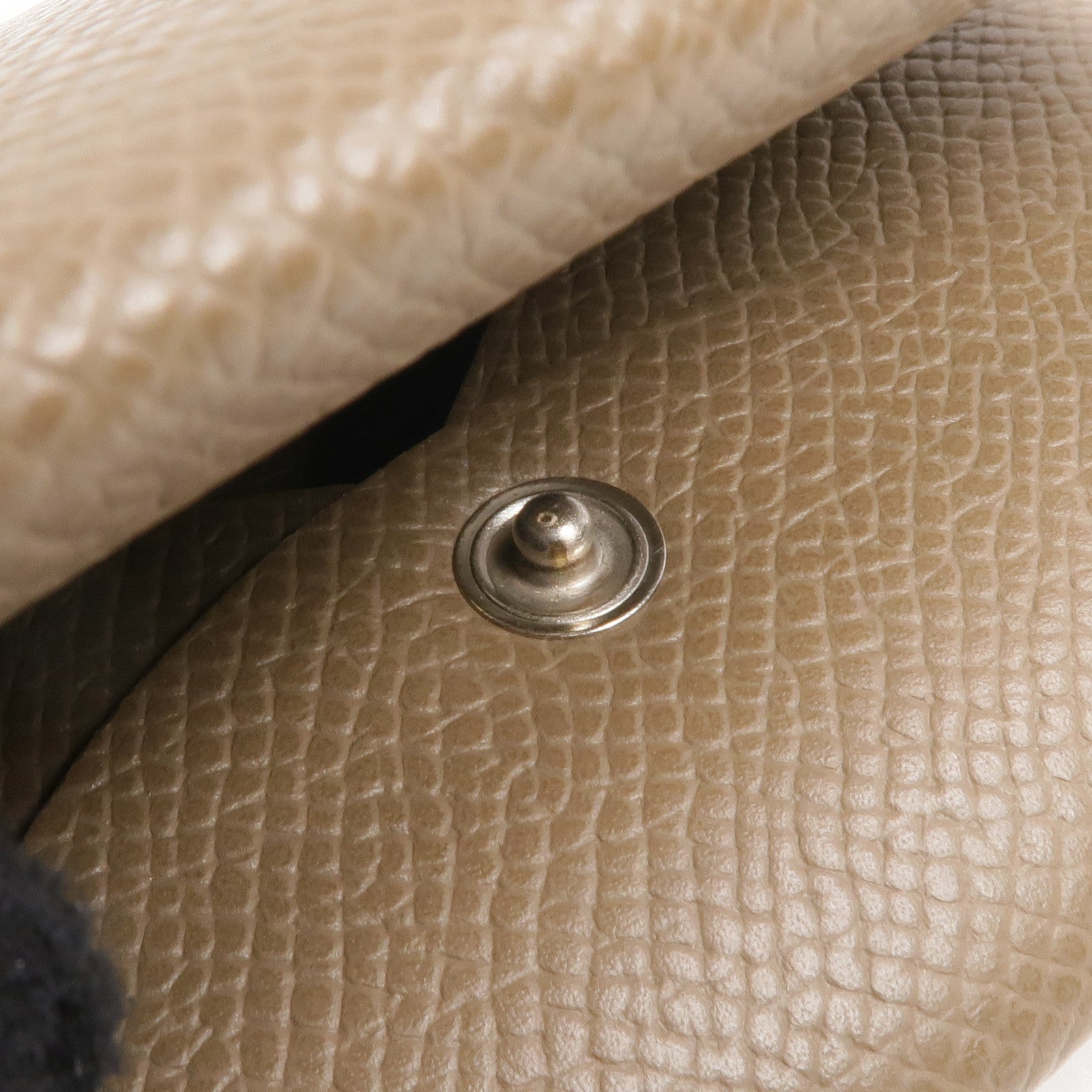 HERMES Epsom皮革Calvi銀扣卡片套