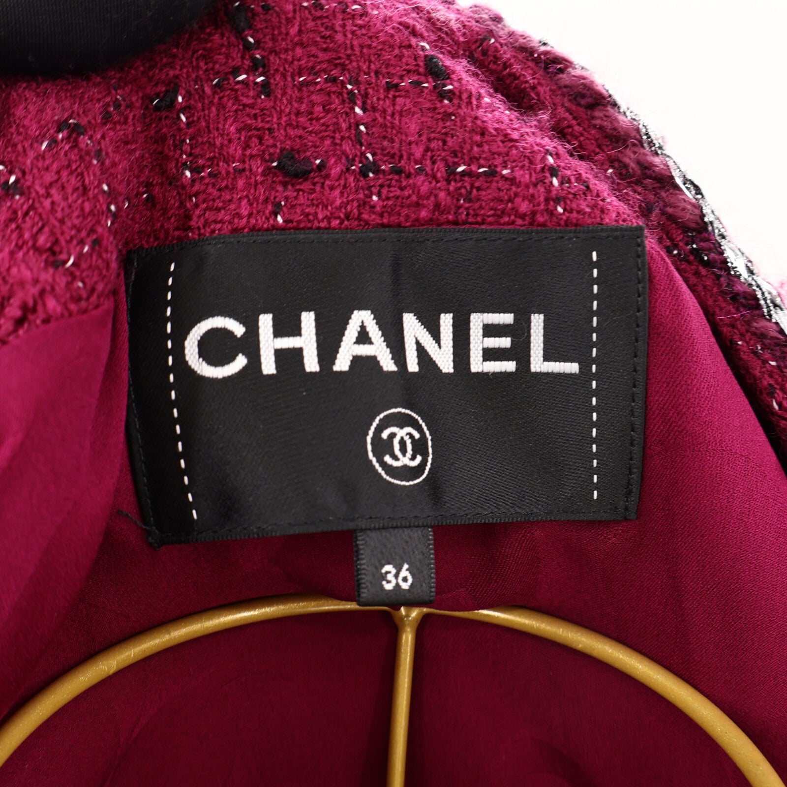 CHANEL Wool/Silk Metiers D'Art Look 42 Tweed Jacket外套