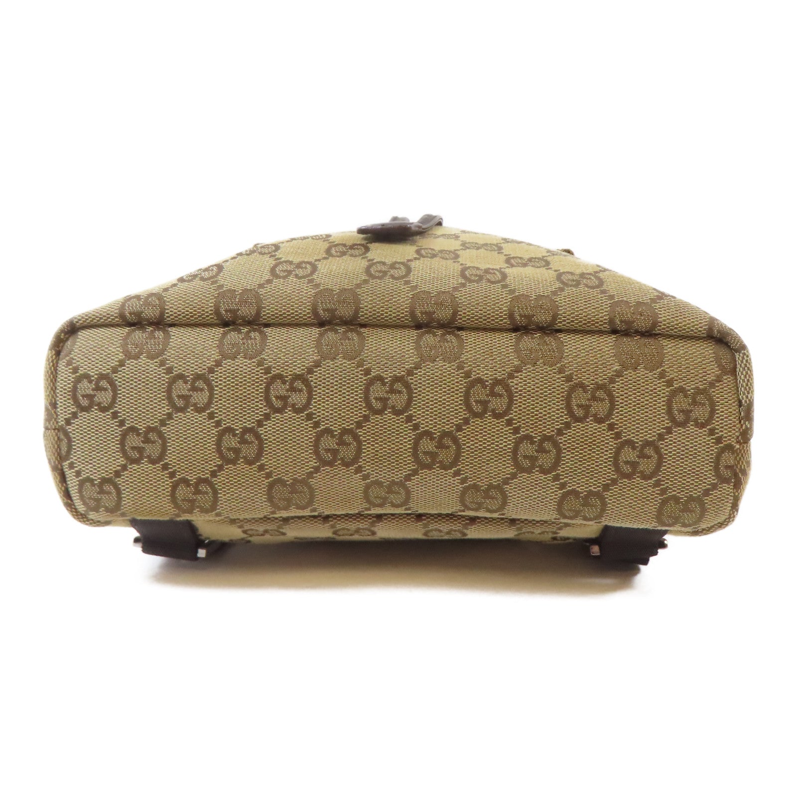 GUCCI 帆布GG Supreme BackPack銀扣背包啡色
