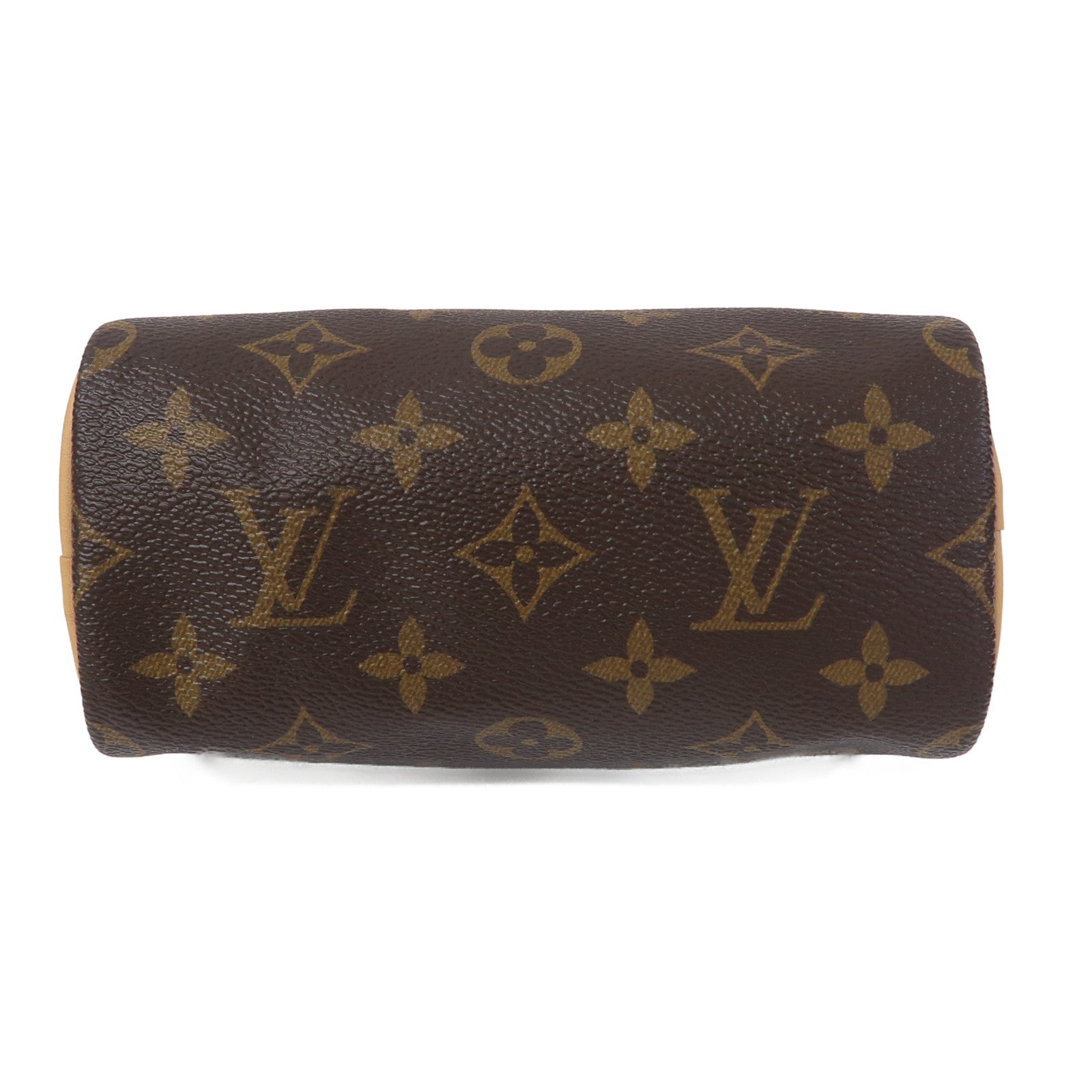 LOUIS VUITTON Monogram Nano Speedy金扣手挽肩背兩用袋啡色