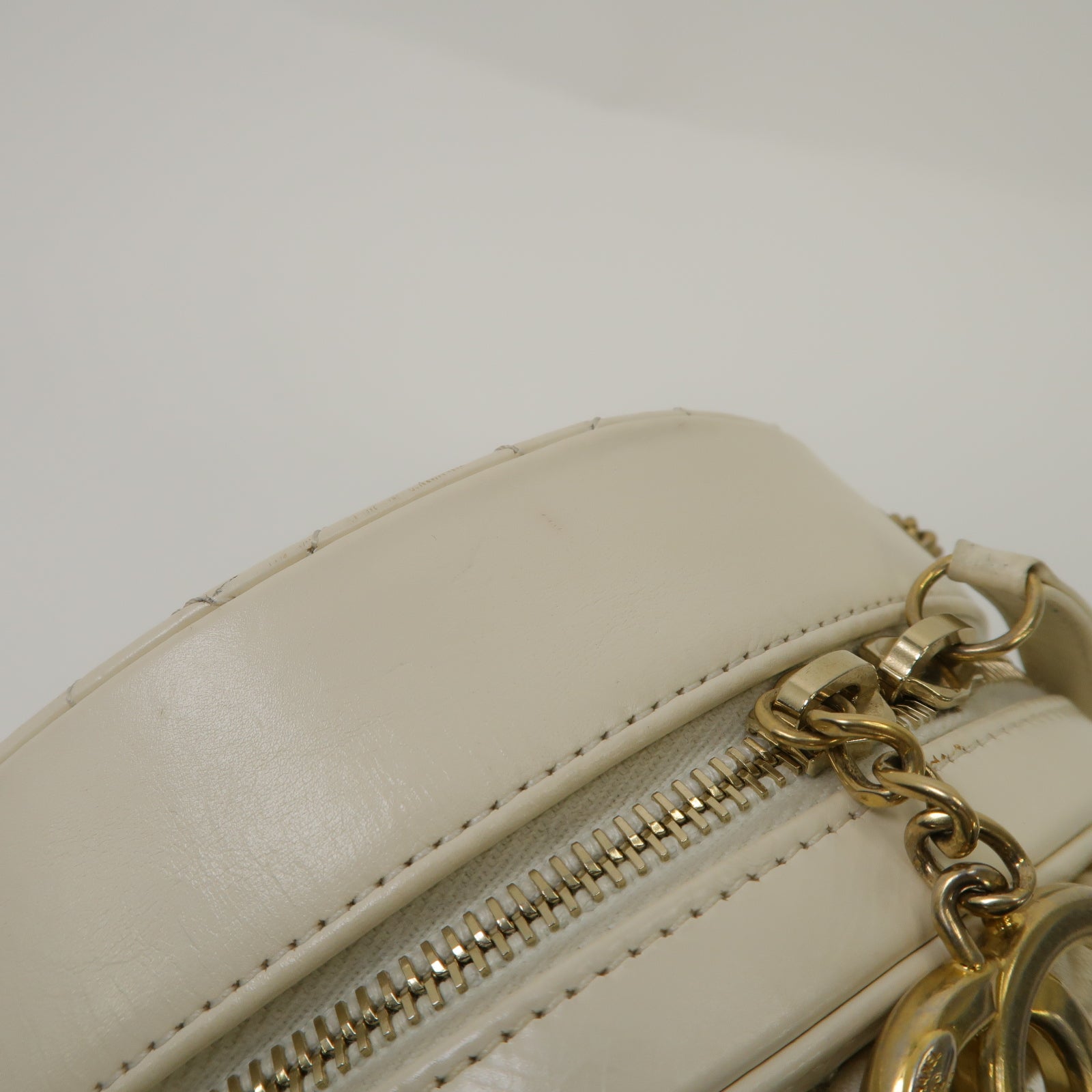 CHANEL 【激減優惠】菱格羊皮皮革2 Way Shoulder Bag金扣手挽肩背兩用袋米色