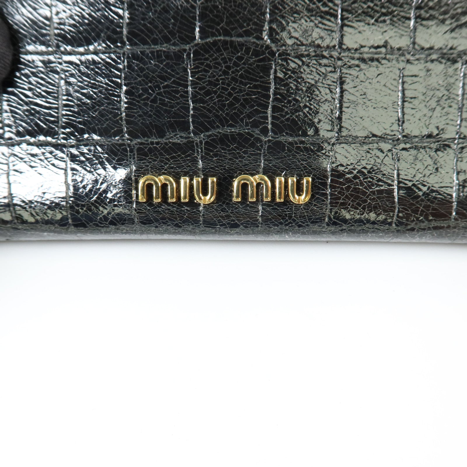 Miu Miu 牛皮皮革Long Wallet金扣長錢包