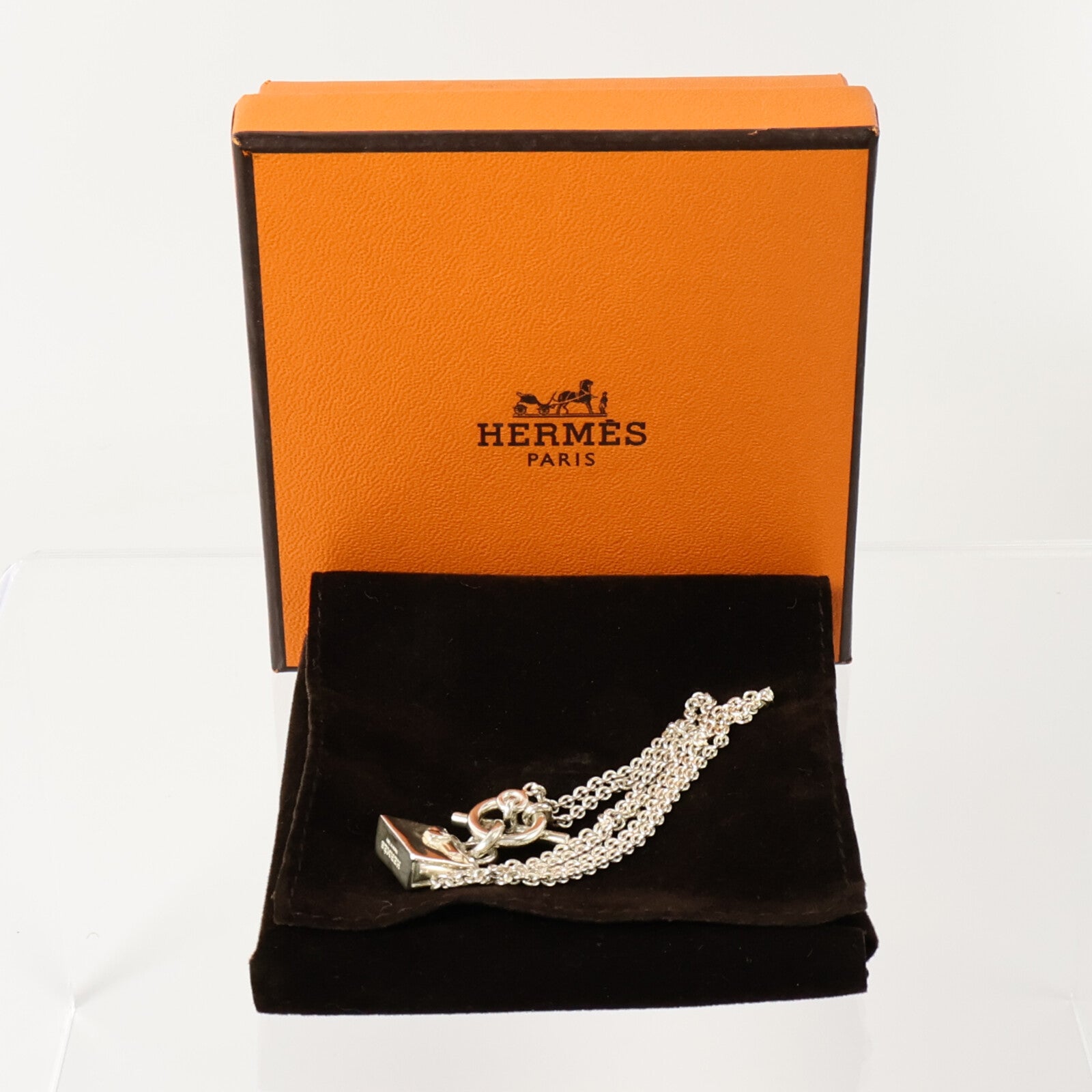 HERMES 925純銀Amulettes Birkin Pendant Necklace項鏈