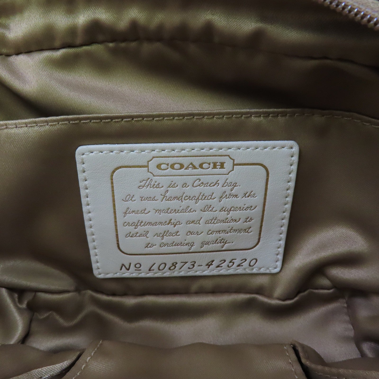 COACH 帆布Hand Bag金扣手挽袋
