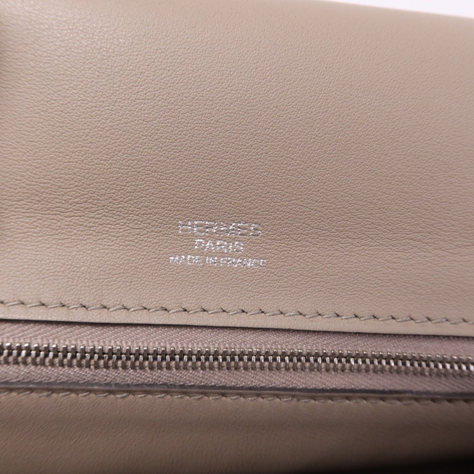 HERMES Togo皮革24/24 35CM銀扣手挽袋Gris Asphalt