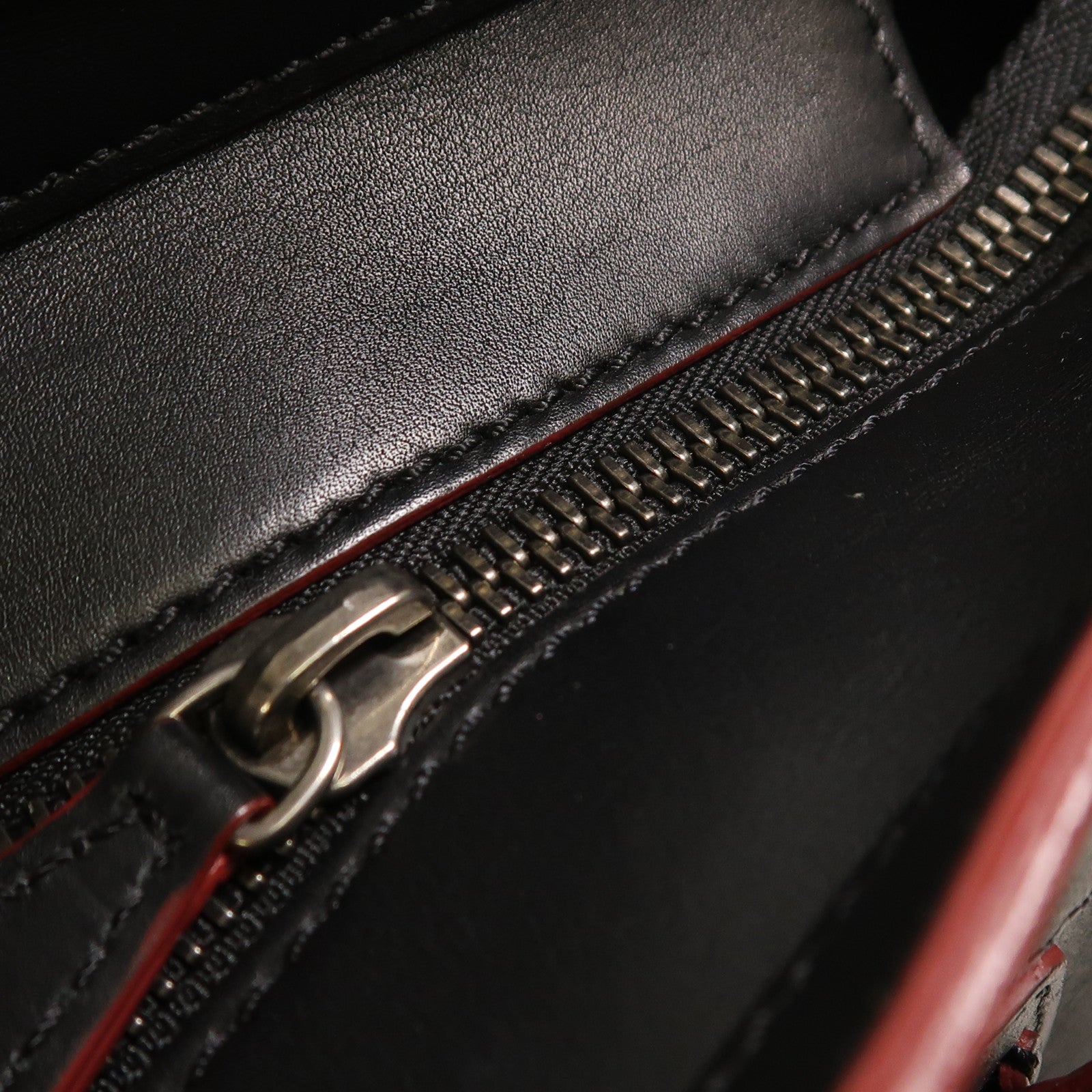 CELINE 牛皮皮革Micro Luggage銀扣手挽袋