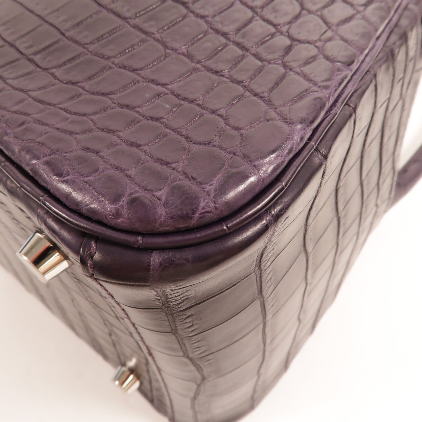 HERMES Niloticus皮革Lindy 26手挽肩背兩用袋Prunoir