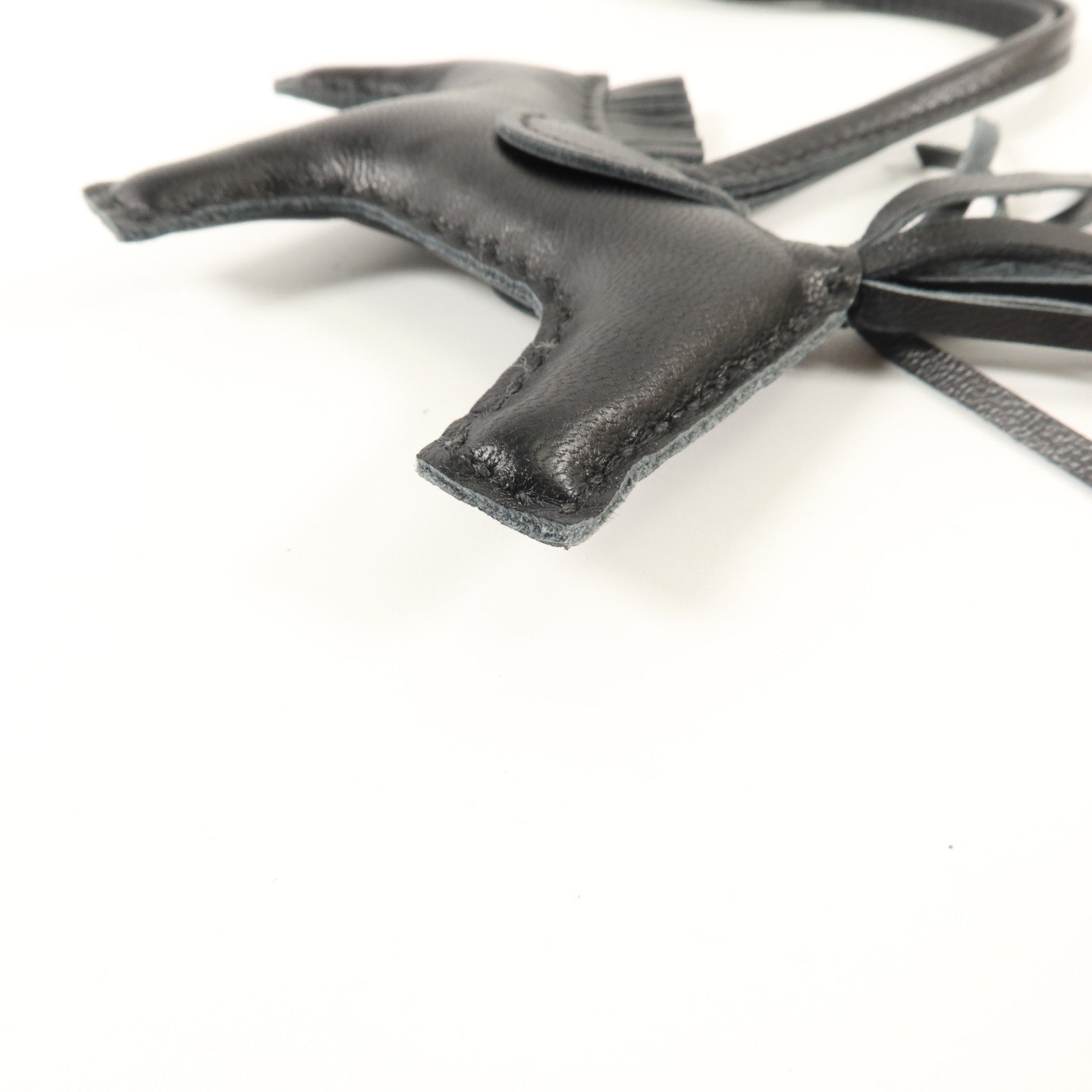 HERMES Milo皮革Rodeo PM掛飾Noir