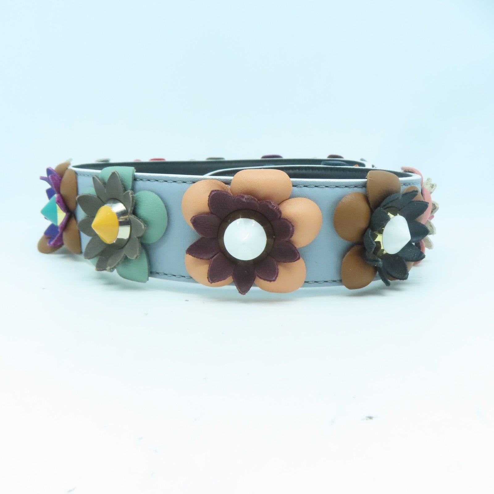 FENDI 【激減優惠】皮革Strap銀扣肩背帶灰色/紫色/啡色/粉紅色