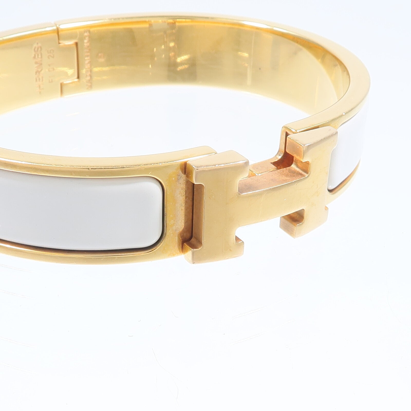 HERMES 琺瑯/金屬Clic H Bracelet手鐲