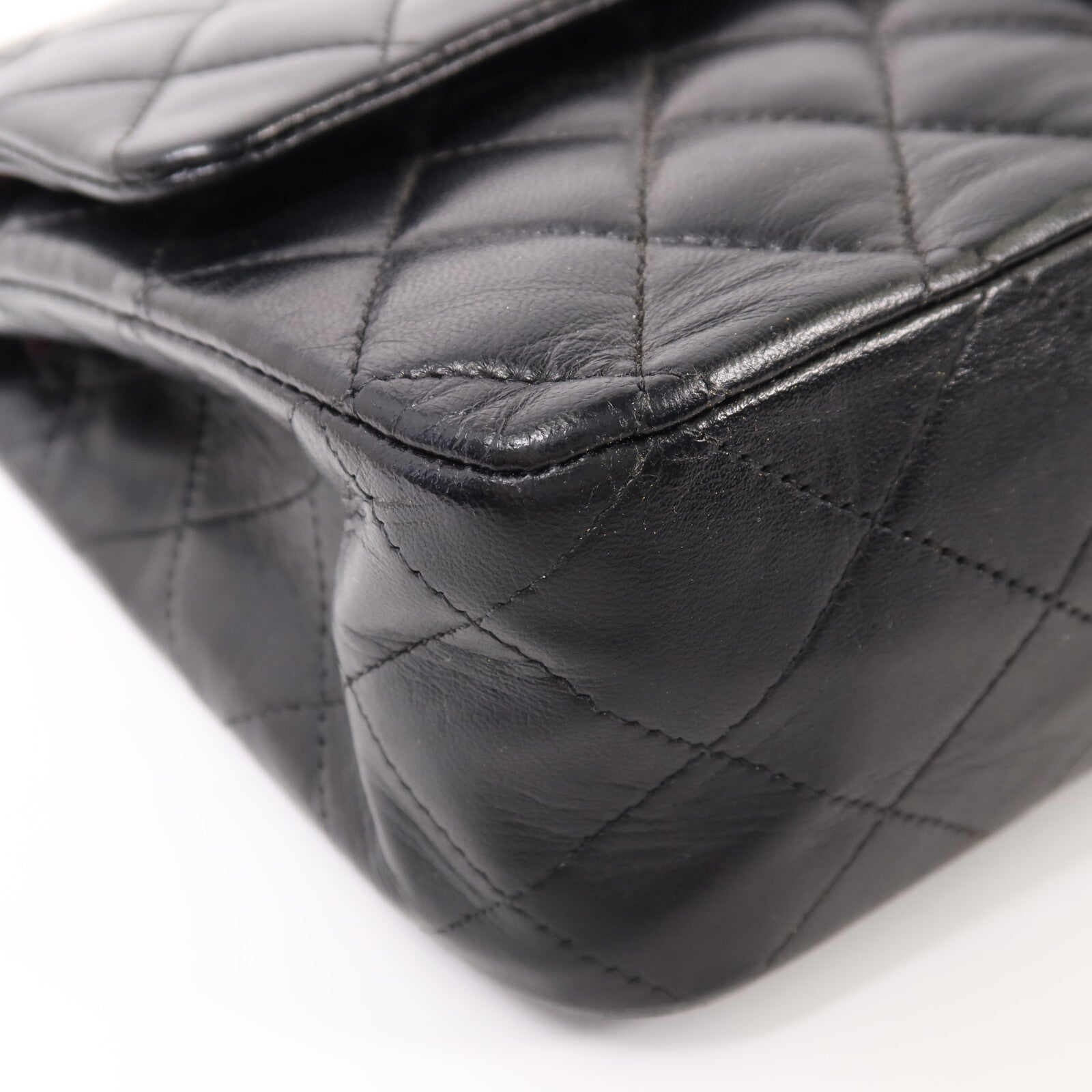 CHANEL 羊皮皮革Classic 25銀扣鏈帶肩背袋