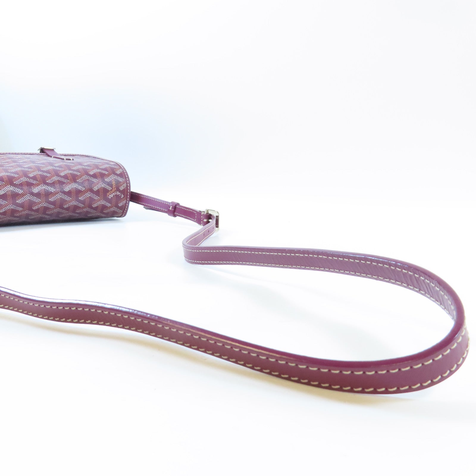 GOYARD 塗層帆布Belvedere銀扣肩背袋紫色