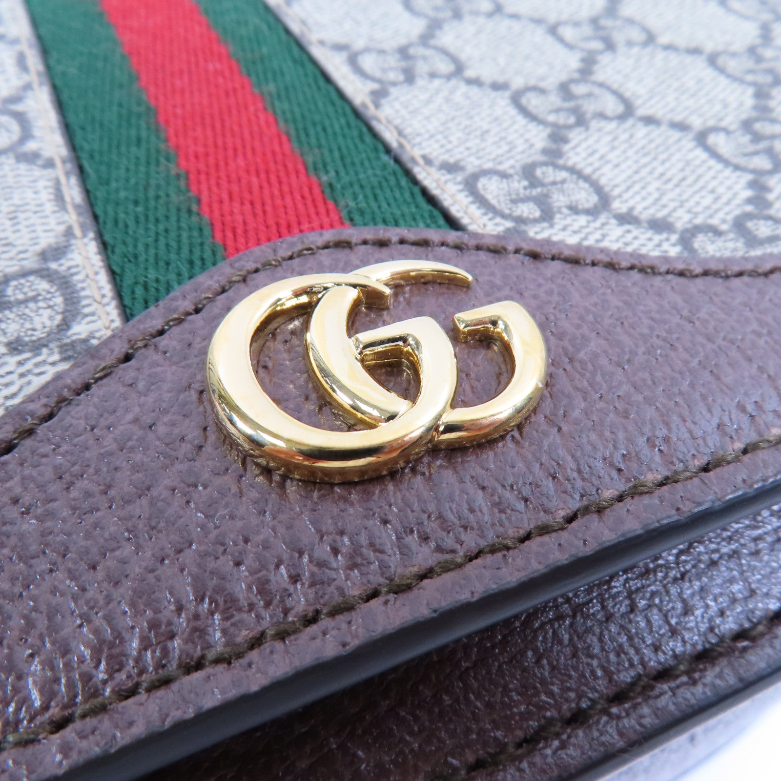 GUCCI 帆布Ophidia GG金扣肩背袋