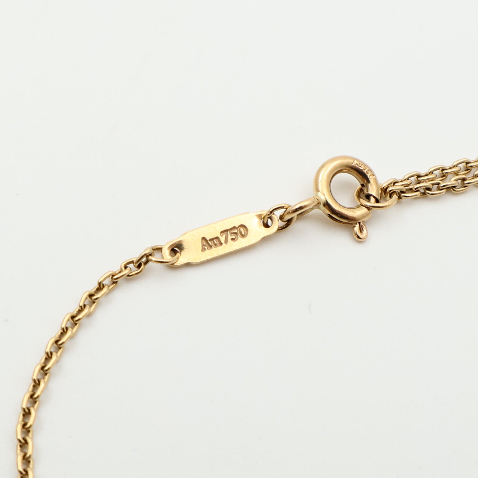 TIFFANY＆CO 18K黃金T-Smile Diamond Pendent鑽石項鍊