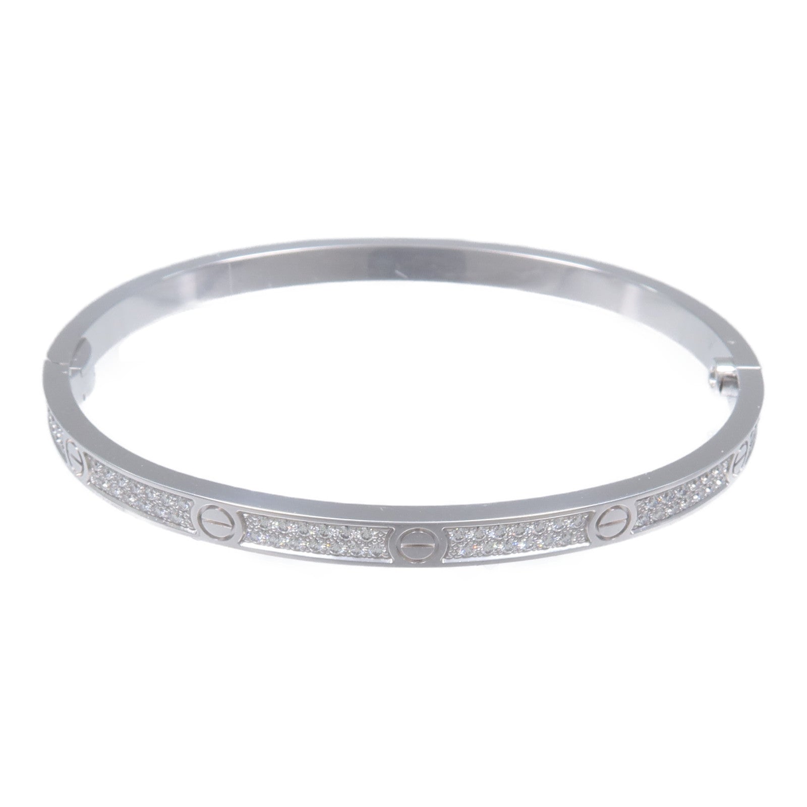 CARTIER 18K白金Love Bracelet Small Model Full Diamonds鑽石手鐲