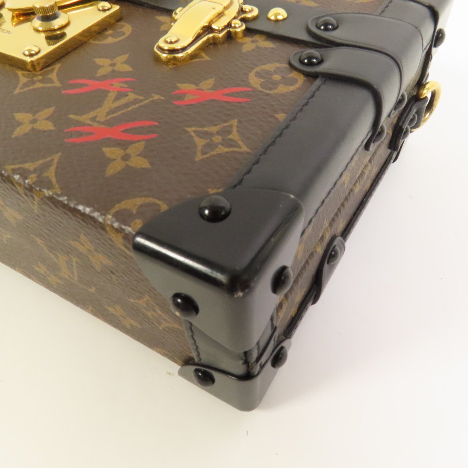 LOUIS VUITTON 【激減優惠】Monogram Petite Malle金扣肩背袋