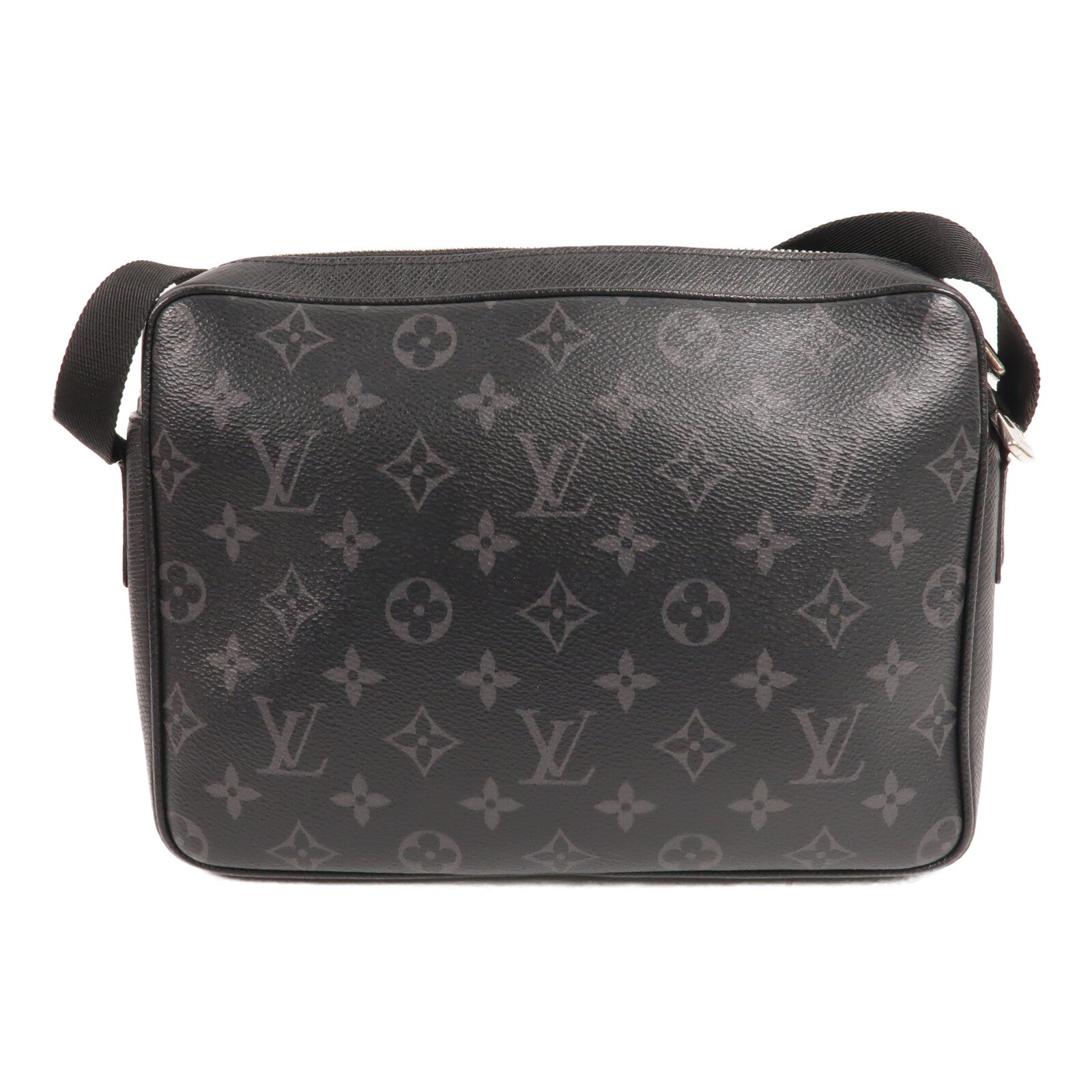 LOUIS VUITTON Monogram Eclipse/Taiga Outdoor Messenger銀扣肩背袋