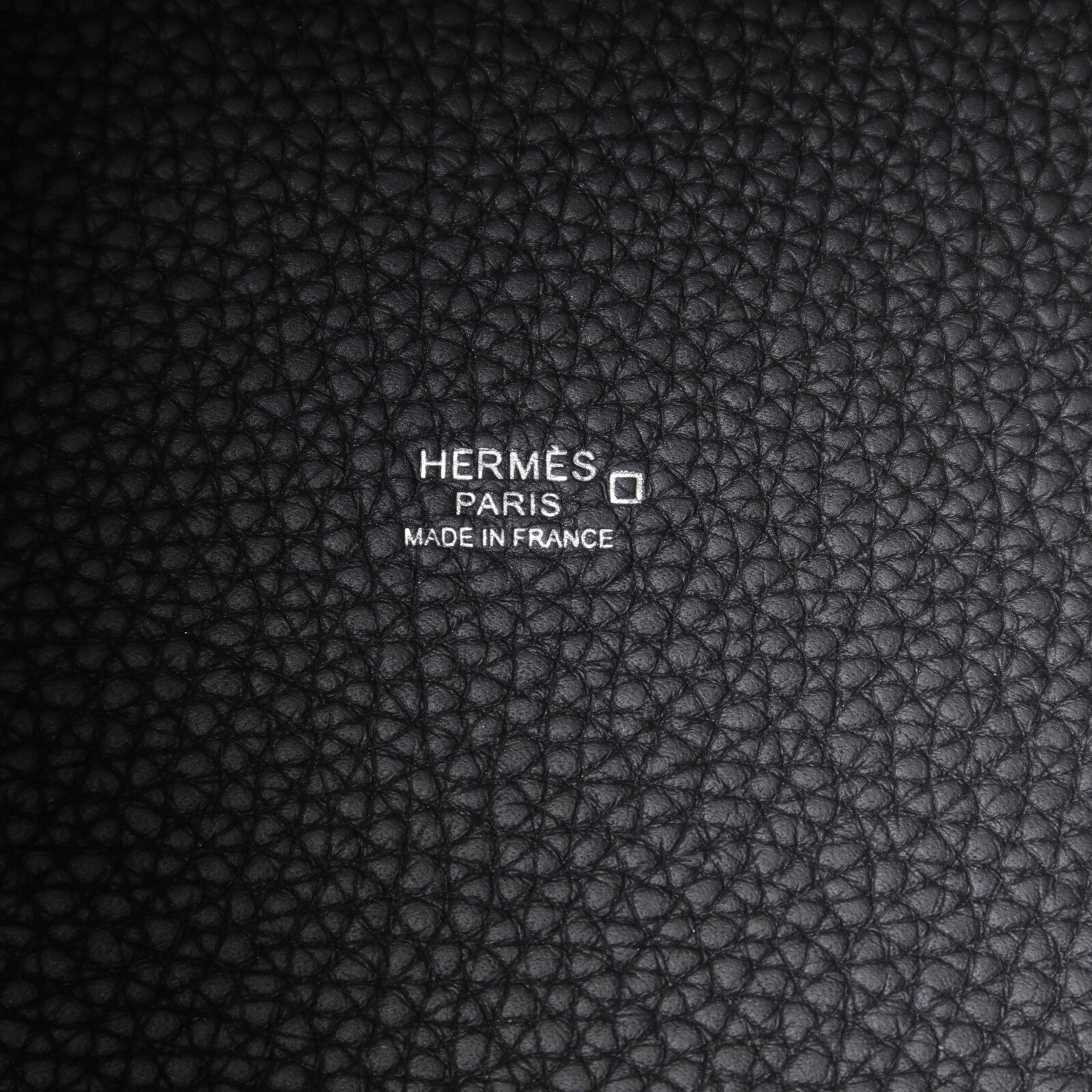 HERMES Clemence皮革Picotin MM手挽袋Noir