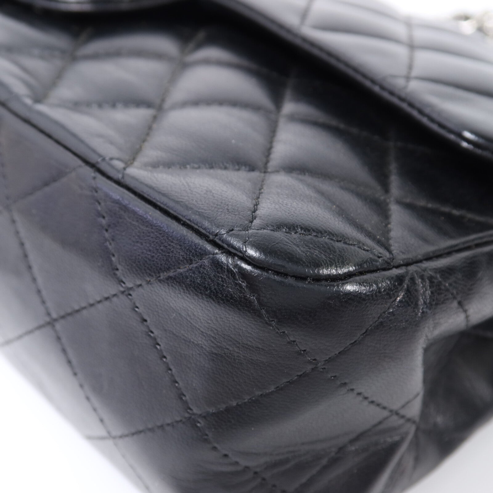 CHANEL 羊皮皮革Classic 25銀扣鏈帶肩背袋