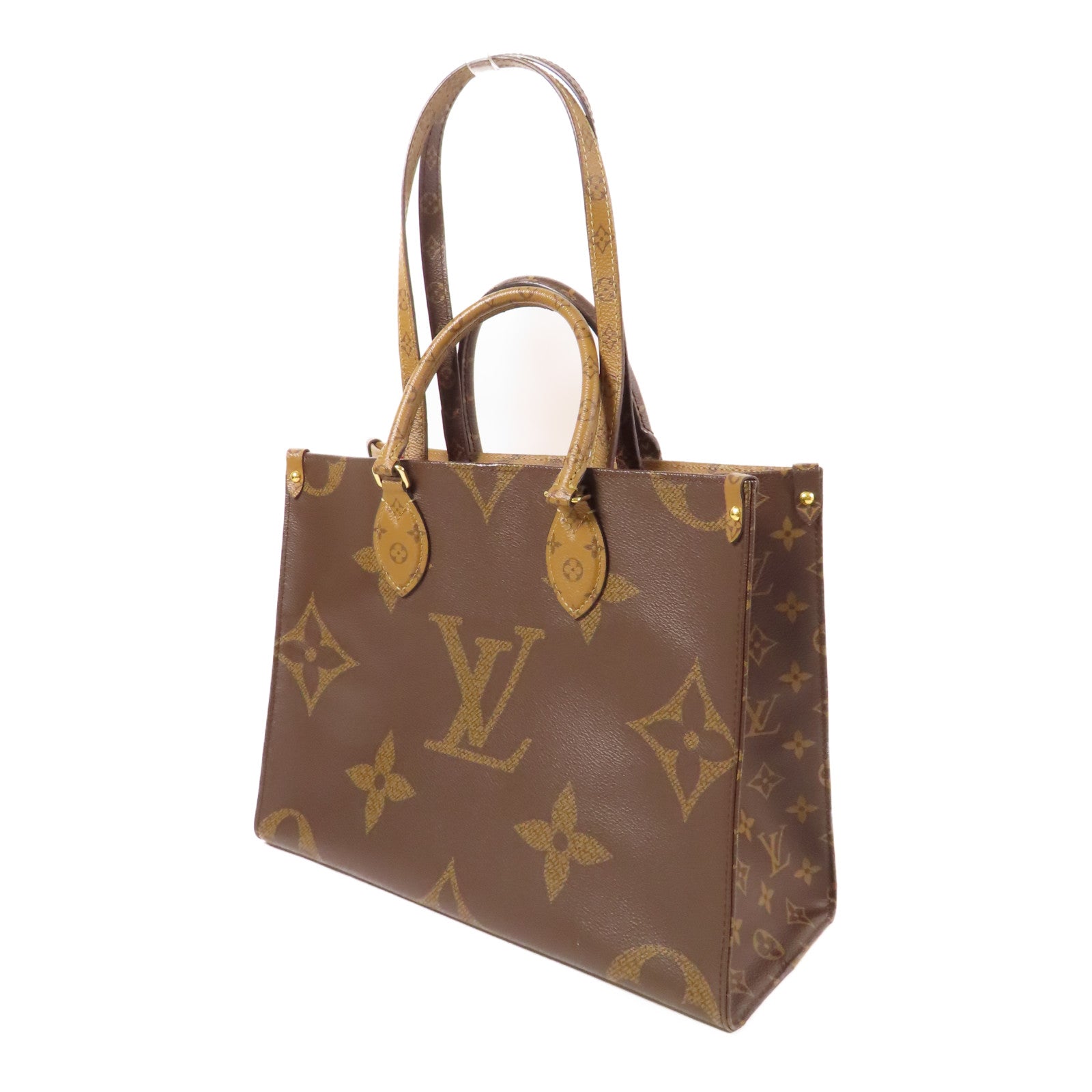 LOUIS VUITTON LV GHW On The Go MM 2 Way Bag M45321 Monogram Giant Brown