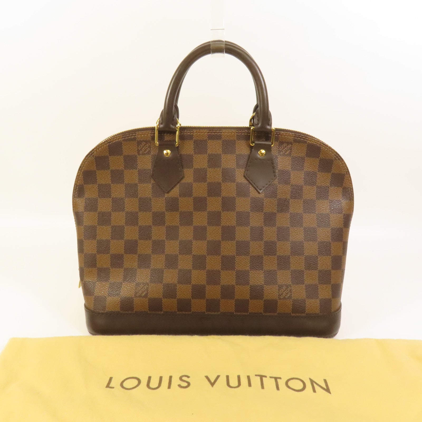 LOUIS VUITTON Damier Alma金扣手挽袋