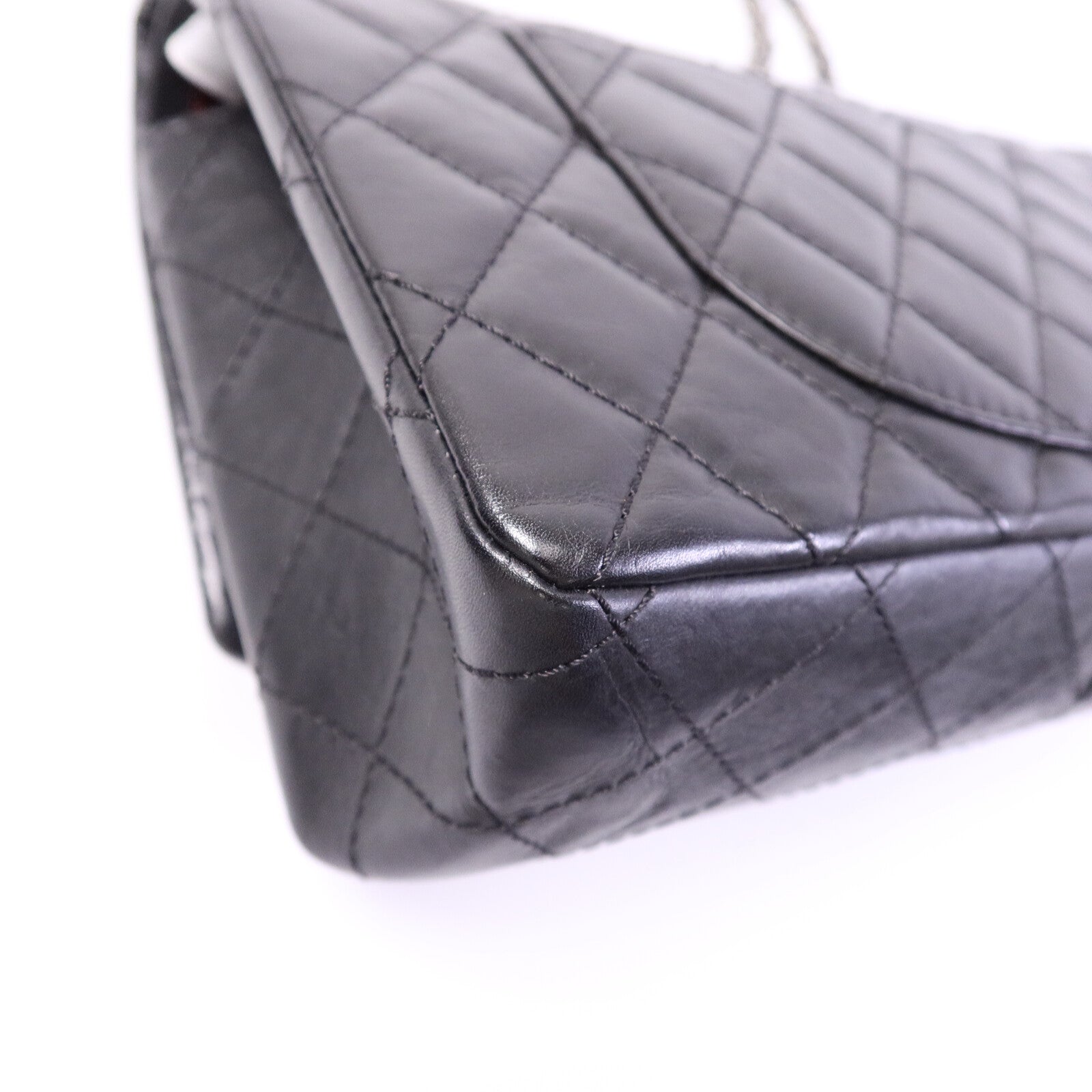 CHANEL 牛皮皮革2.55 Medium鏈帶肩背袋