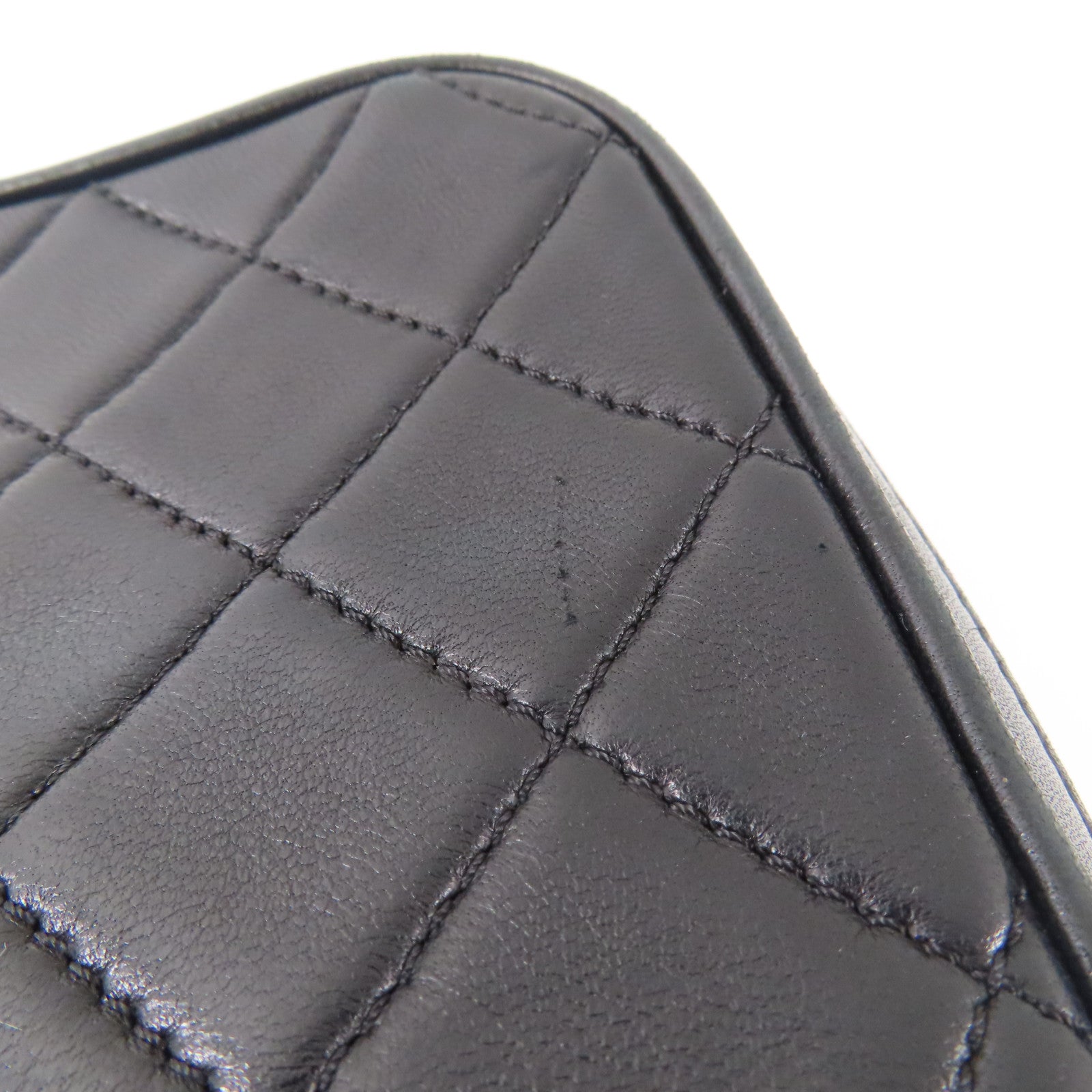 CHANEL 牛皮皮革Chain Shoulder Bag銀扣鏈帶肩背袋