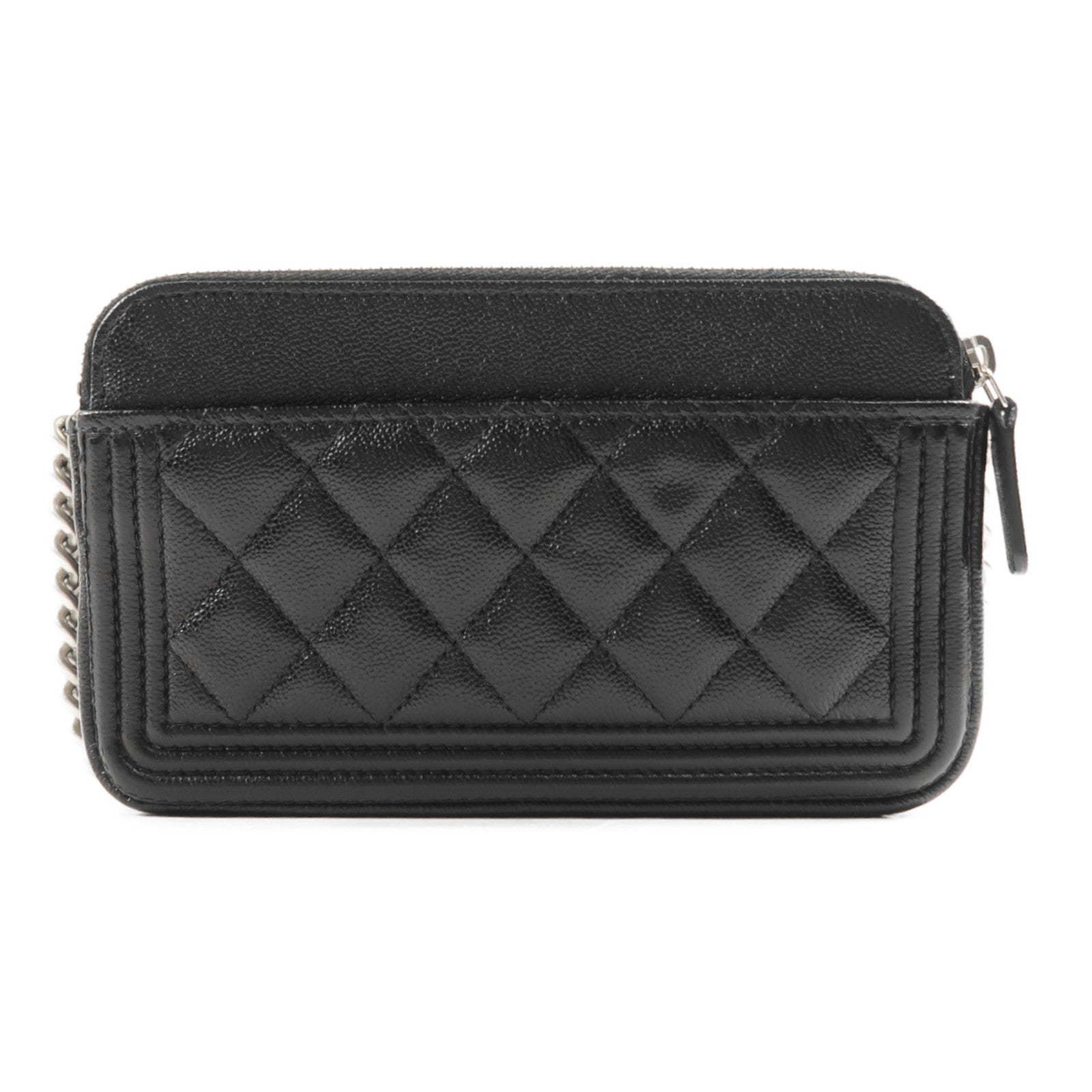 CHANEL 牛皮皮革Shoulder Bag銀扣肩背袋