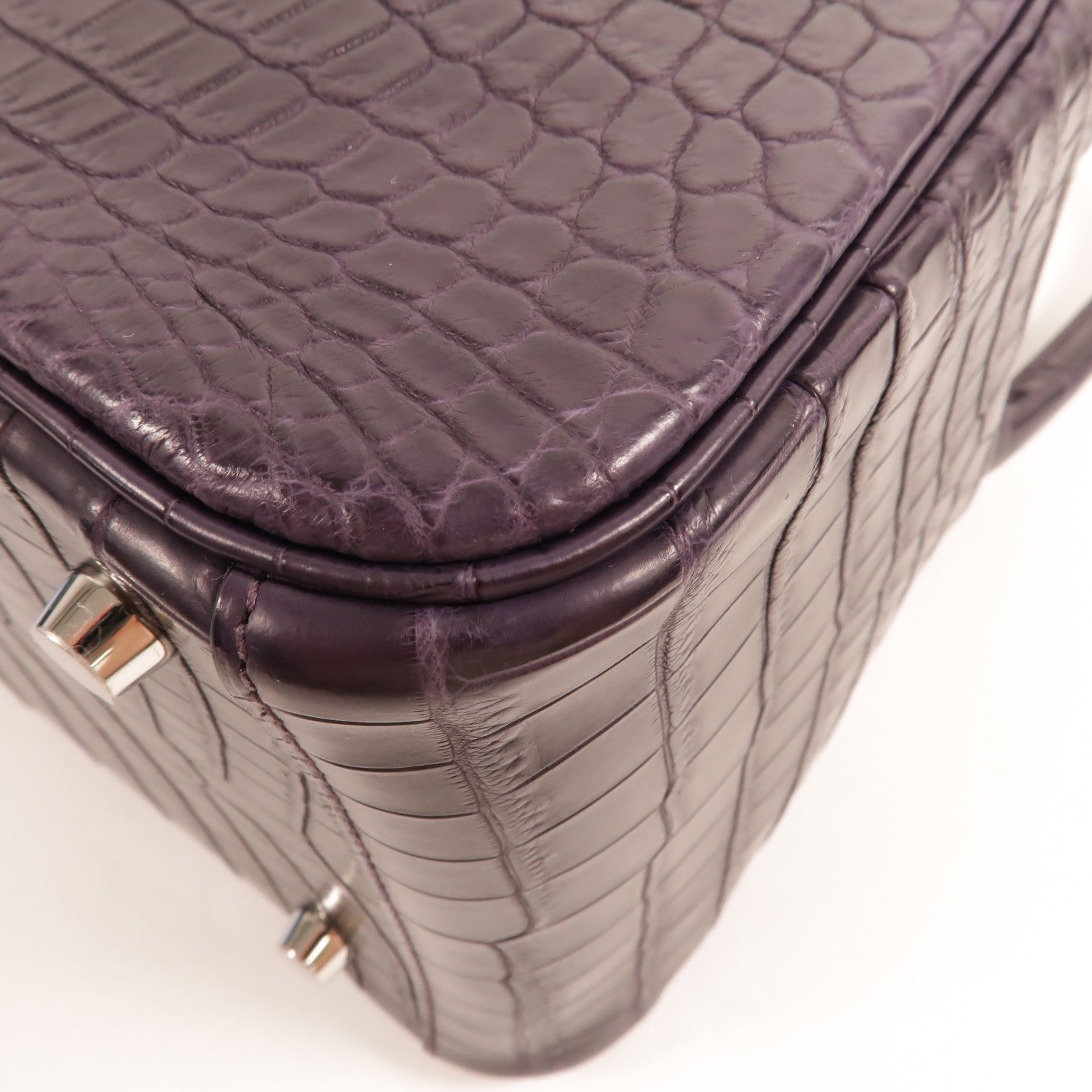 HERMES Niloticus皮革Lindy 26手挽肩背兩用袋Prunoir