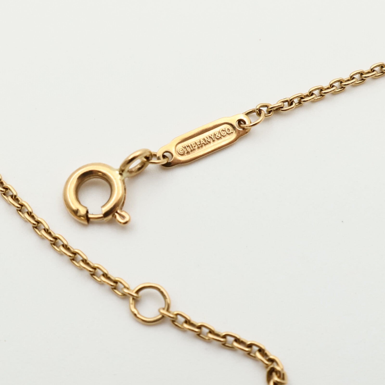 TIFFANY＆CO 18K黃金T-Smile Diamond Pendent鑽石項鍊