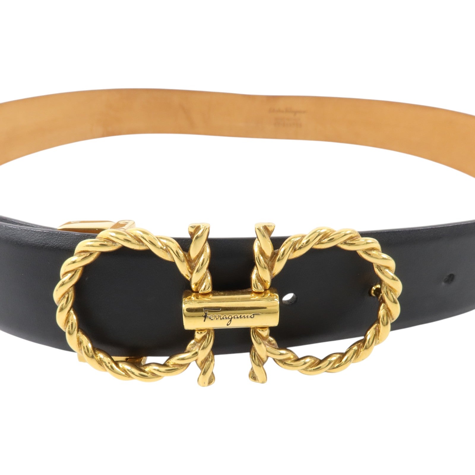 Salvatore Ferragamo 牛皮皮革Gancini Torchon Reversible Belt皮帶