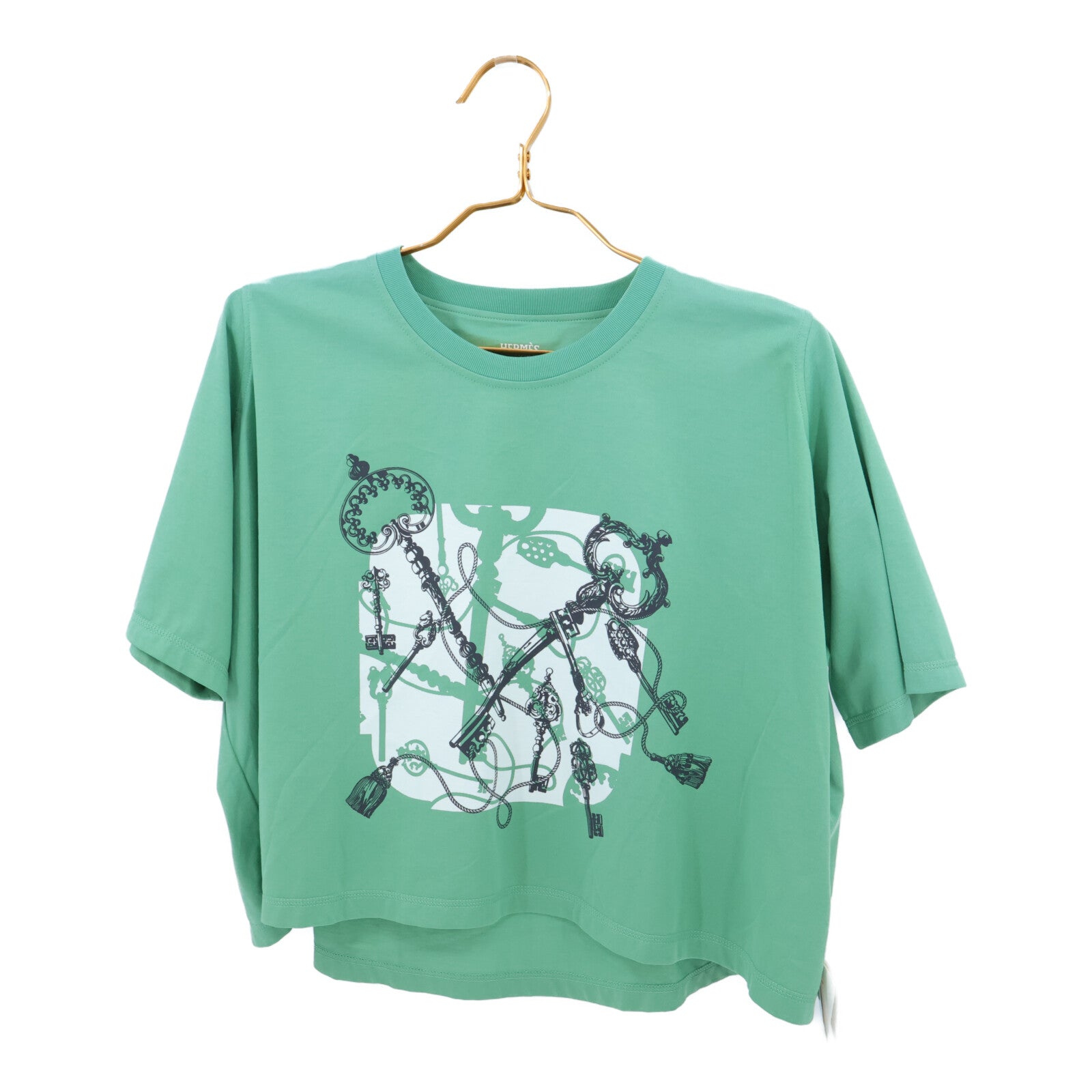 HERMES Cartouche Leclere Cropped Short T-Shirt上衣