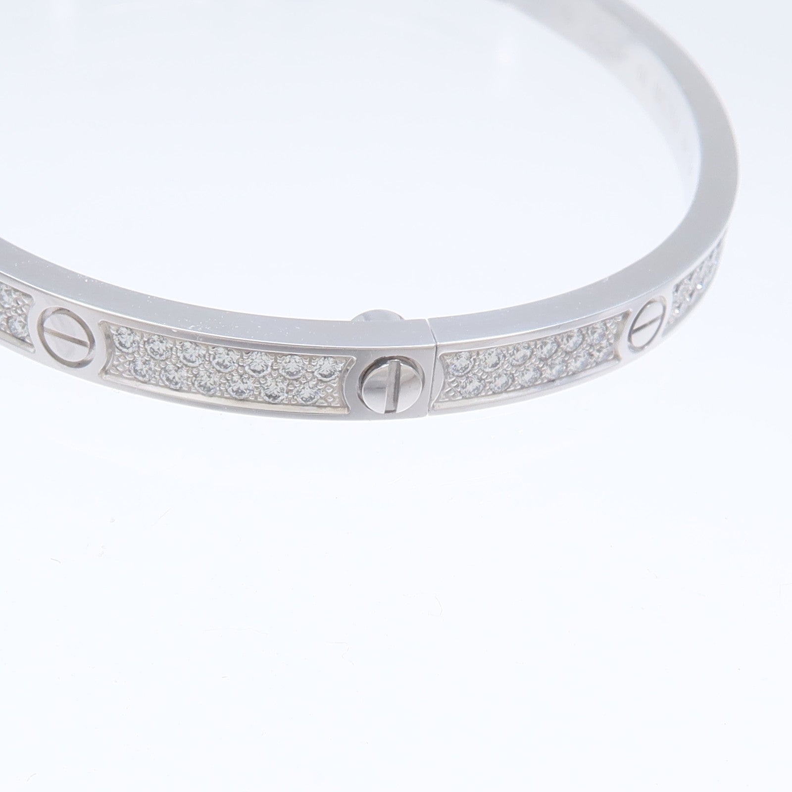 CARTIER 18K白金Love Bracelet Small Model Full Diamonds鑽石手鐲
