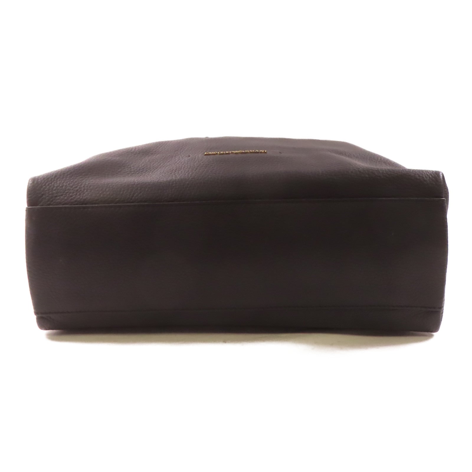 SELECTION 牛皮皮革Emporio Armani Shoulder Bag金扣肩背袋黑色