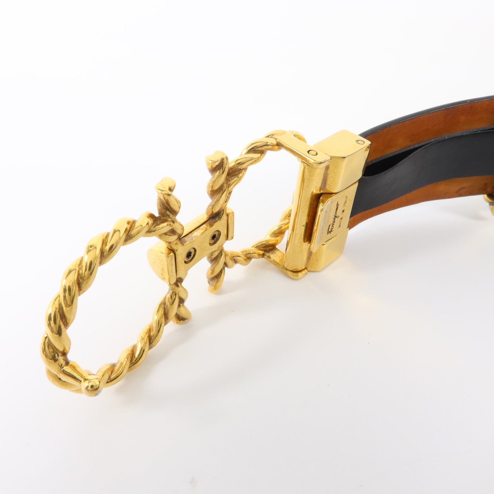 Salvatore Ferragamo 牛皮皮革Gancini Torchon Reversible Belt皮帶