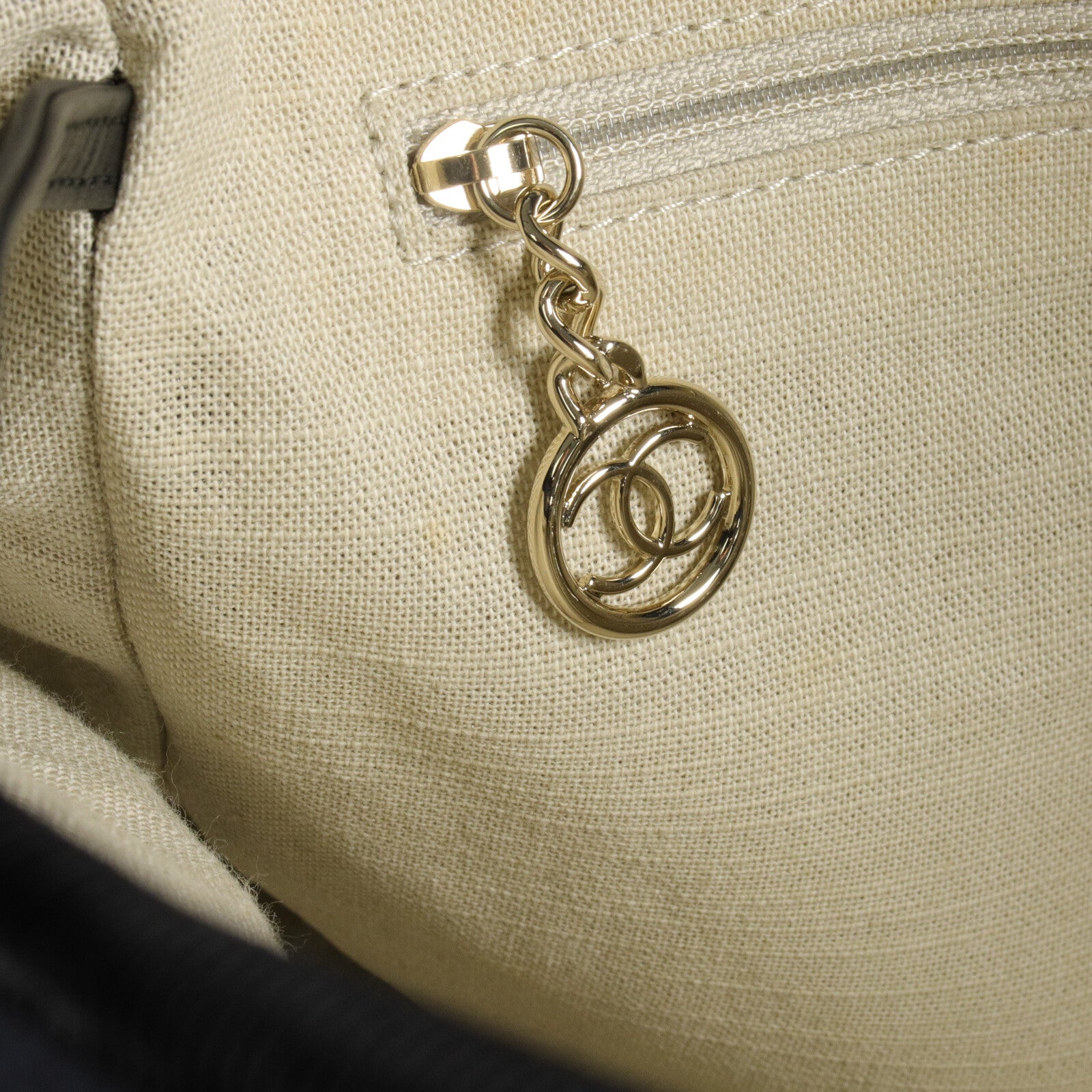 CHANEL 帆布Deauville Tote手挽肩背兩用袋