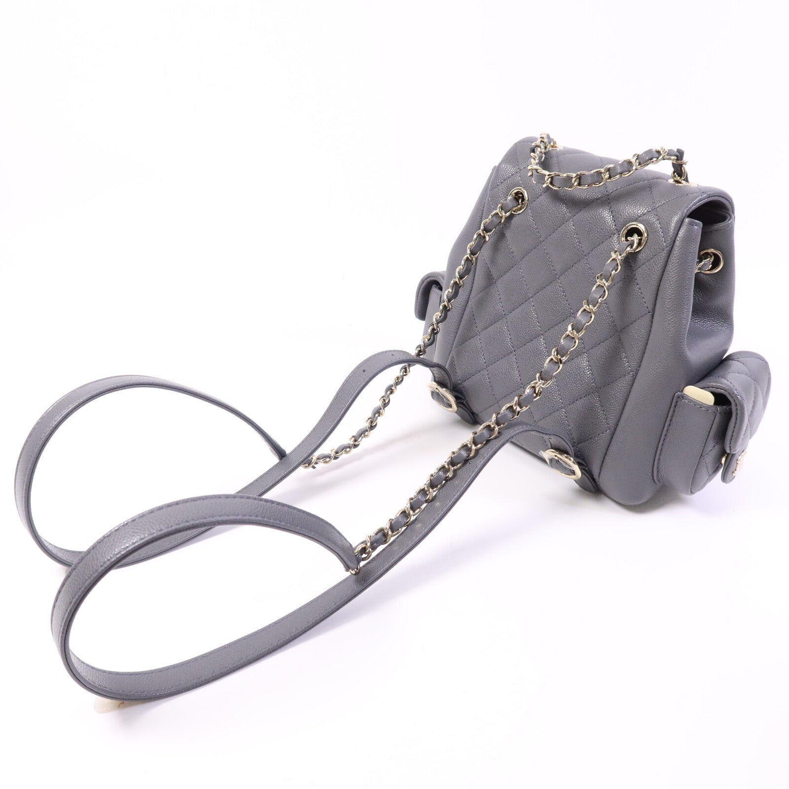 CHANEL 牛皮皮革Duma Backpack金扣背包
