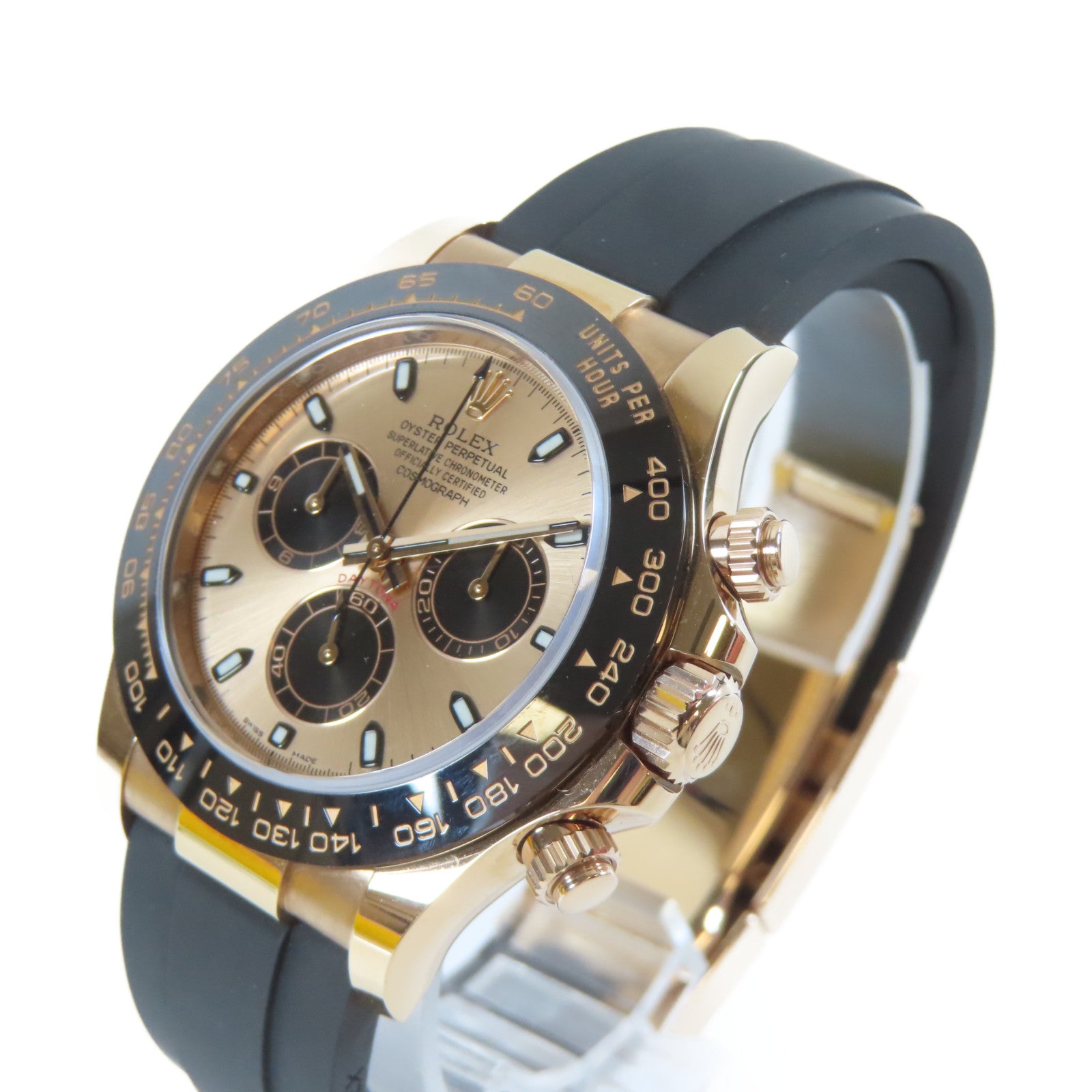 ROLEX Daytona 18K玫瑰金/橡膠手錶自動機芯銅色