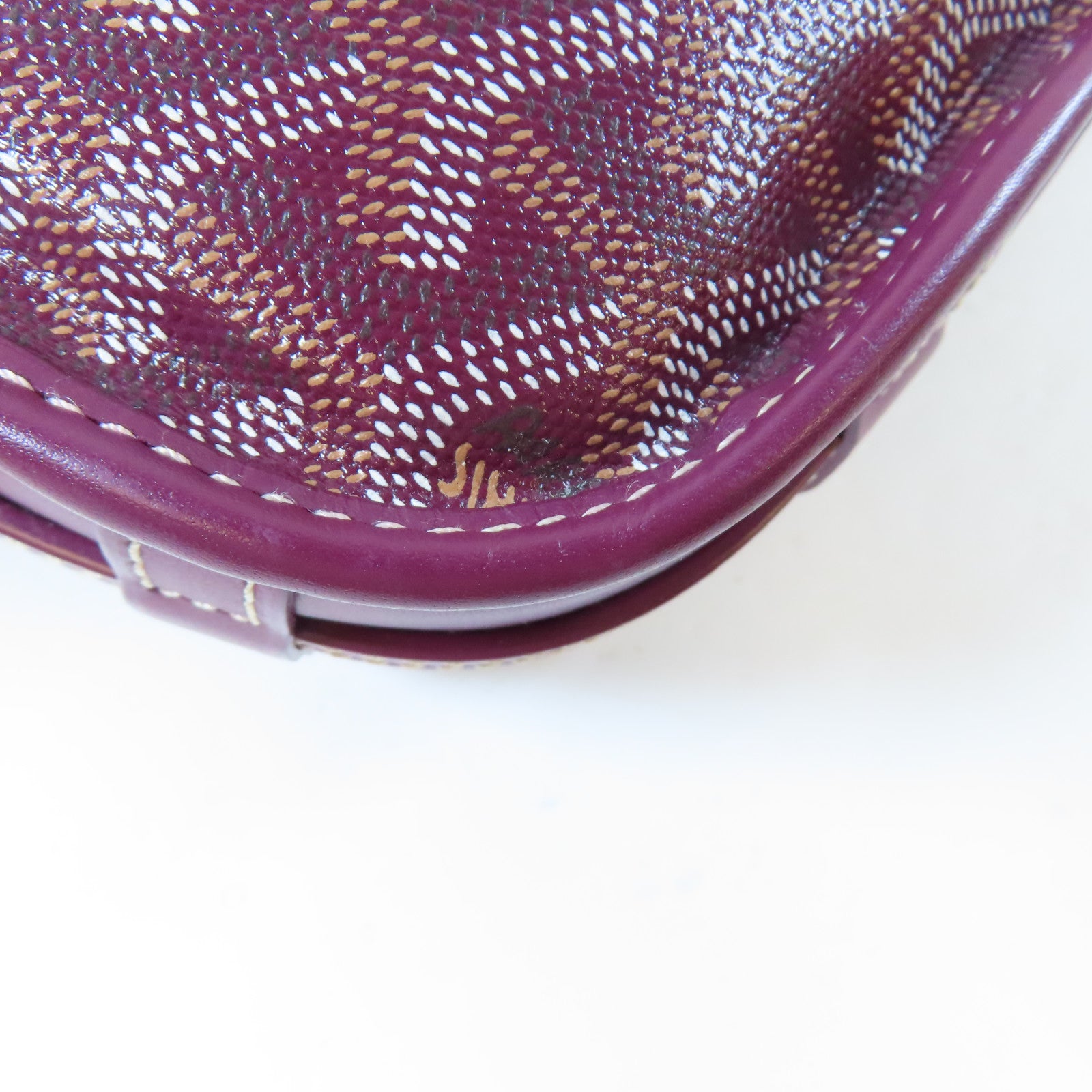 GOYARD 塗層帆布Belvedere銀扣肩背袋紫色