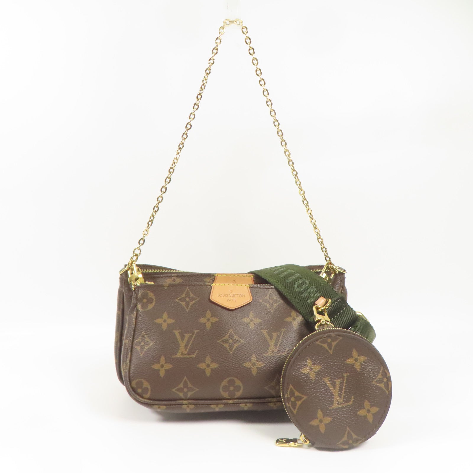 LOUIS VUITTON Monogram Multi Pochette金扣鏈帶肩背袋