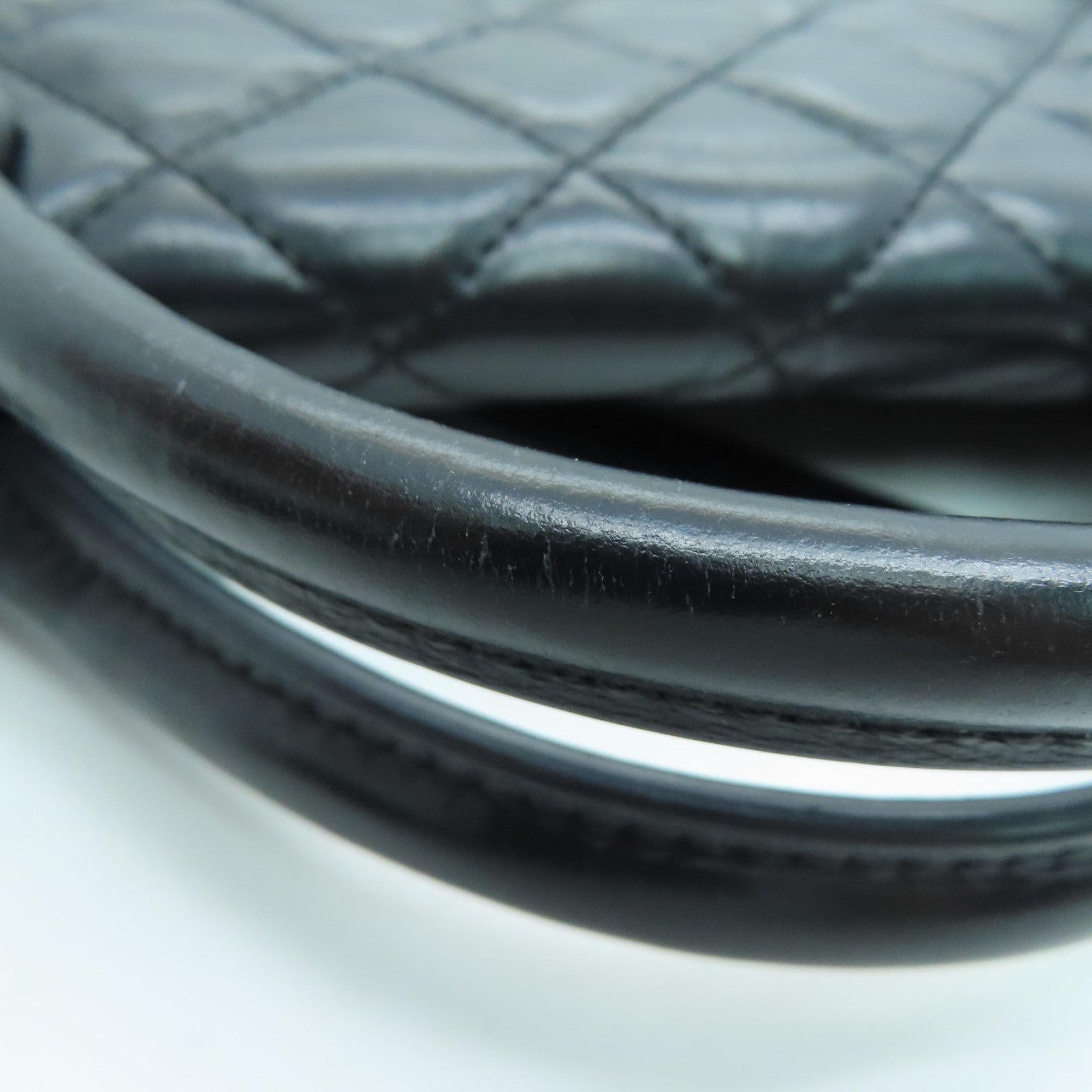 CHANEL 菱格牛皮皮革2 Way Shoulder Handbag金扣链带手挽肩背袋黑色