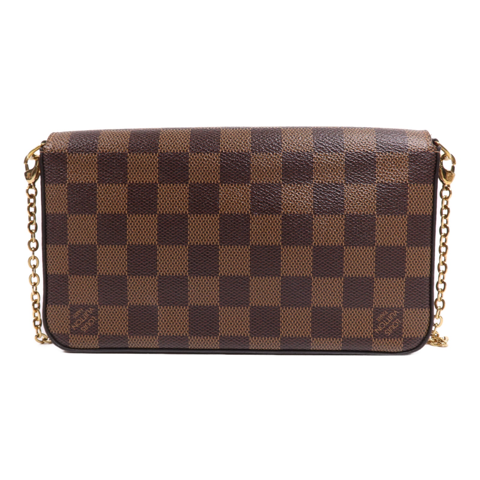 LOUIS VUITTON Damier Ebene Pochette Felicie金扣肩背袋