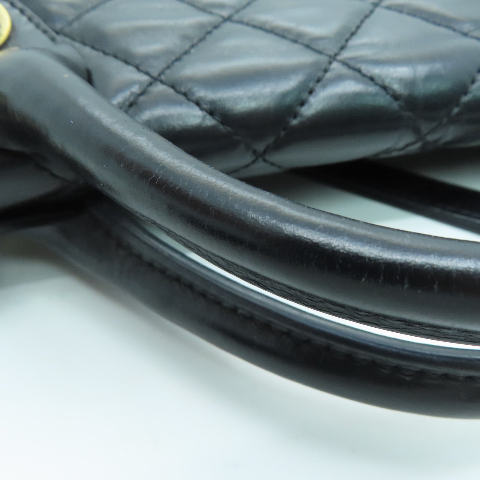 CHANEL 菱格牛皮皮革2 Way Shoulder Handbag金扣链带手挽肩背袋黑色